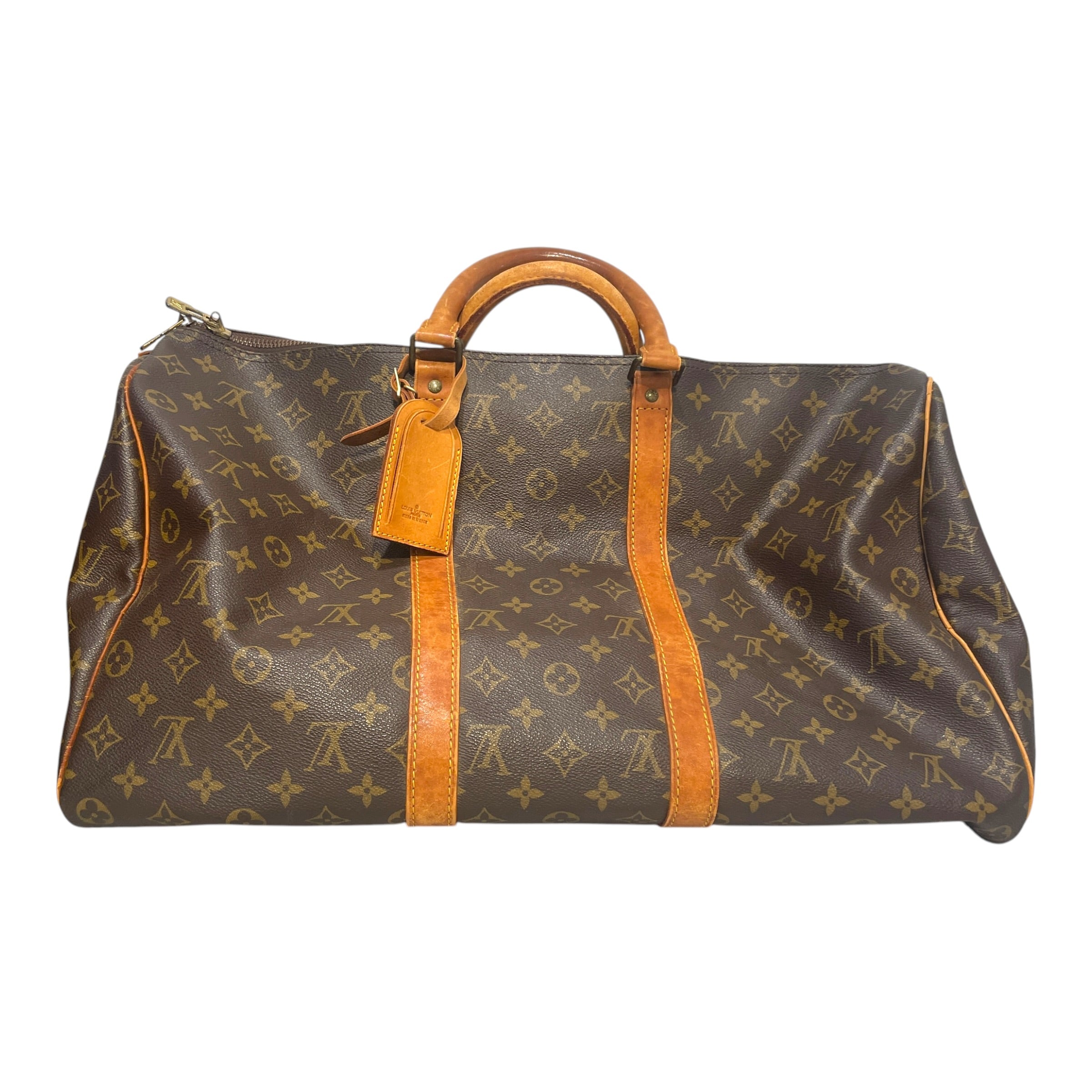 LOUIS VUITTON/Luggage/Monogram/Leather/BRW/Keepall Duffle Bag 50 view 3