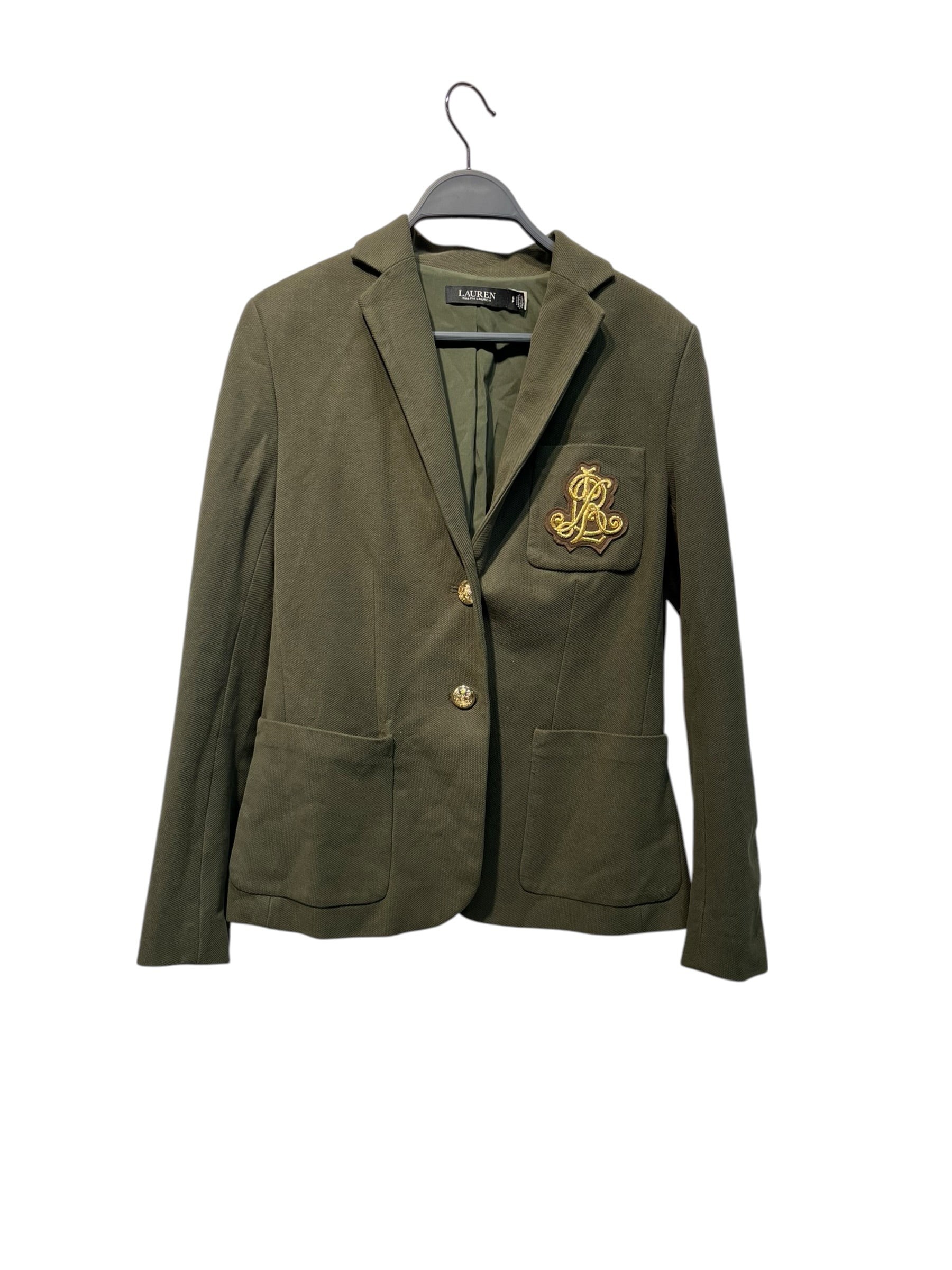 LAUREN RALPH LAUREN/Tailored Jkt/S/Monogram/Cotton/GRN/ view 1