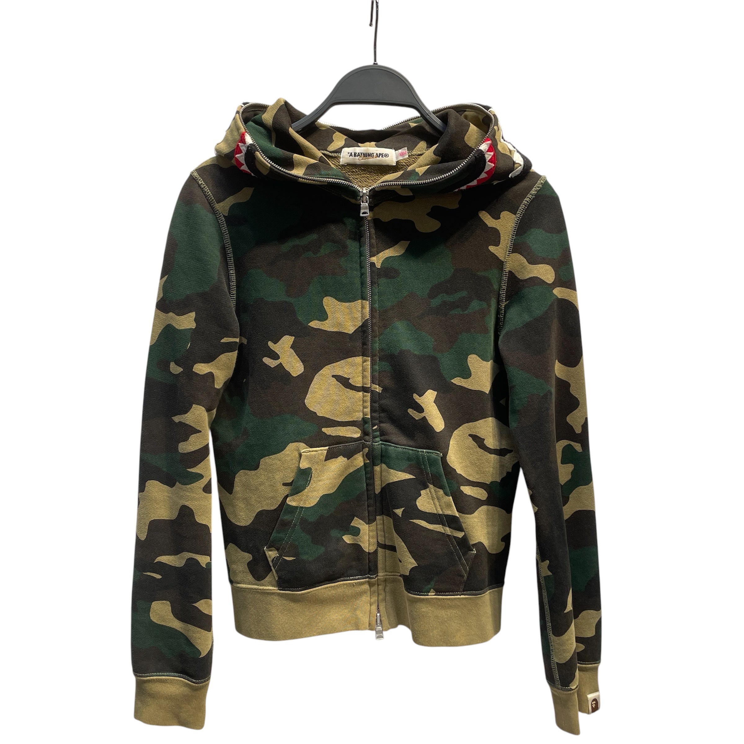 A BATHING APE/Zip Up Hoodie/XXS/Camouflage/Cotton/GRN/ view 1