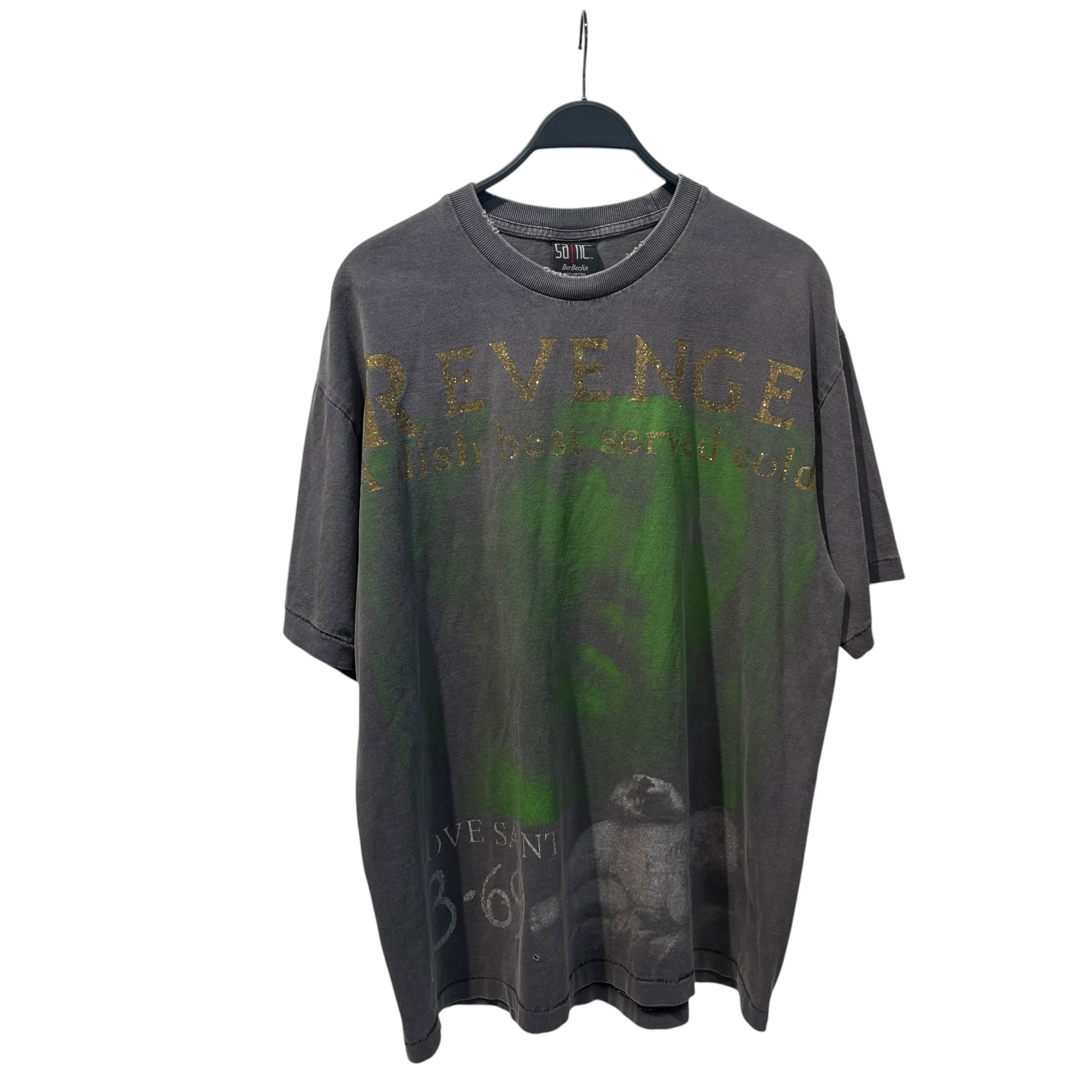 SAINT MICHAEL/T-Shirt/L/Cotton/GRY/revenge a dish best served col view 1
