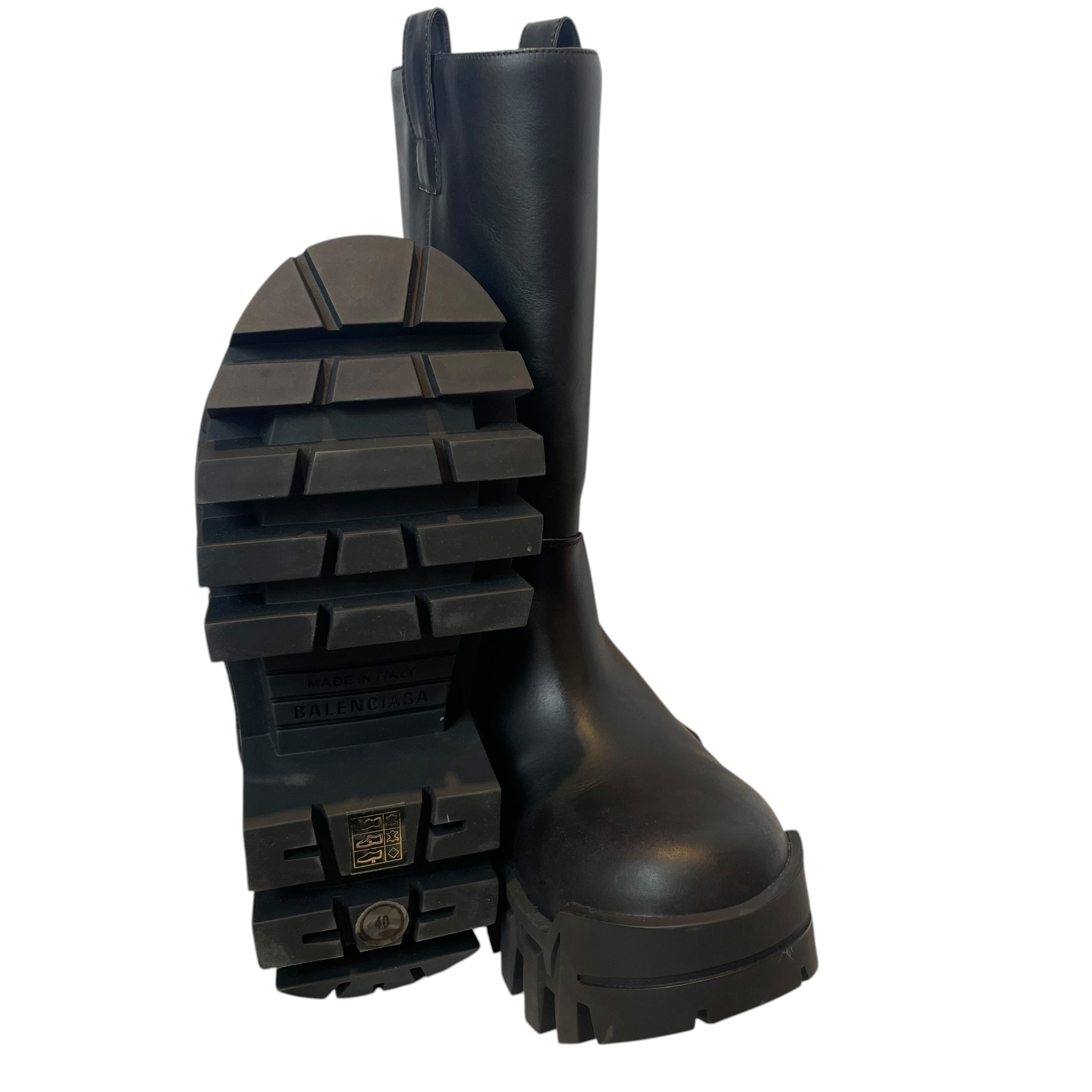 BALENCIAGA/Pull-On Boots/EU 40/Leather/BLK/BULLDOZER BOOTS view 5