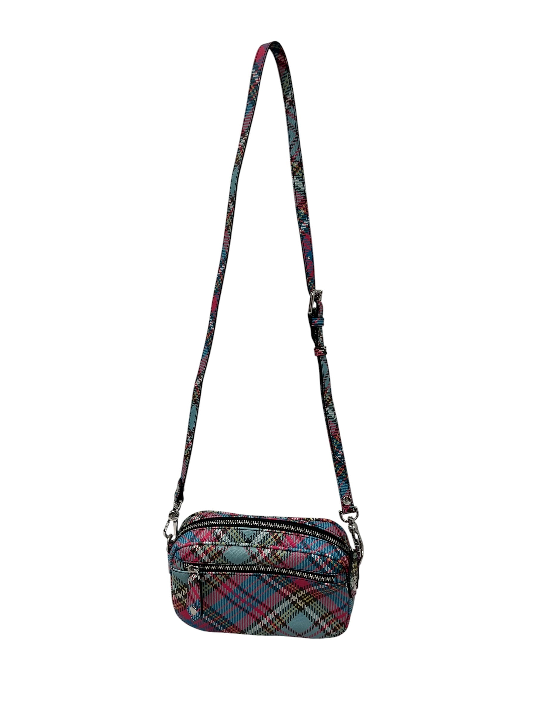 Vivienne Westwood/Cross Body Bag/Tartan/Leather/BLU/PLAID TARTAN CROSSBODY view 3