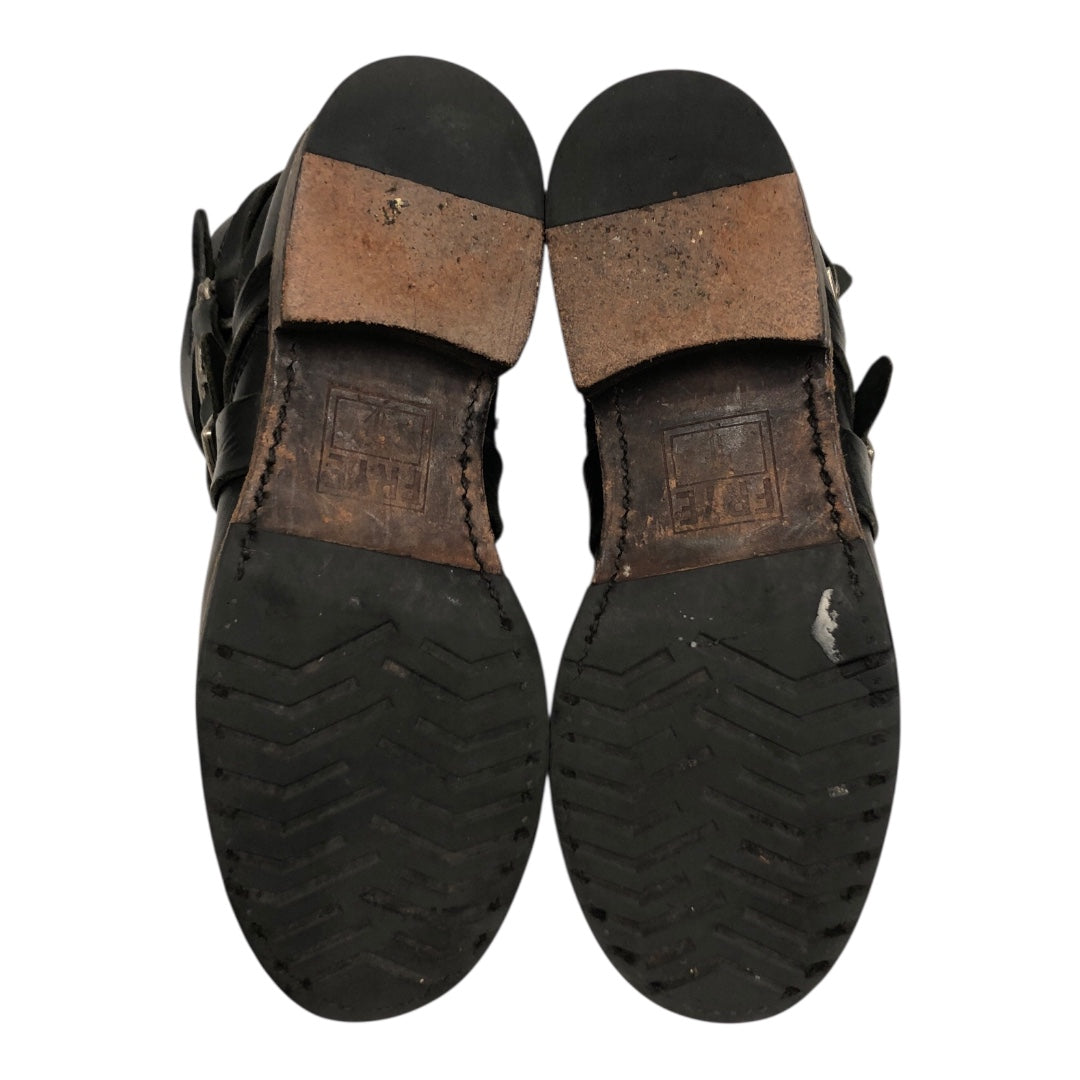 FRYE/Boots/US 6/Leather/BLK/triple silver buckle view 4
