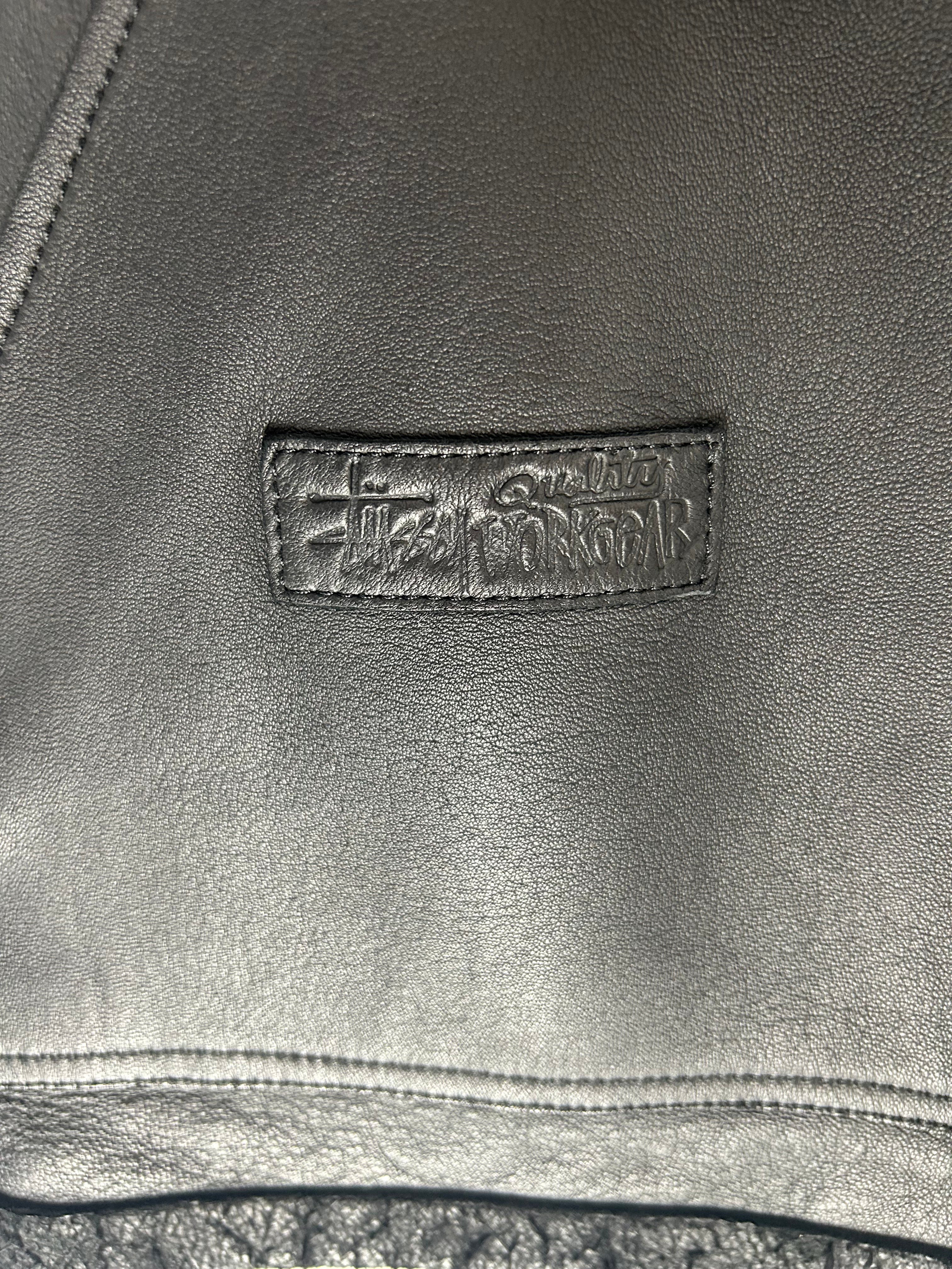 STUSSY/Vest/S/Lambskin/BLK/LEATHER SUEDE VEST view 3