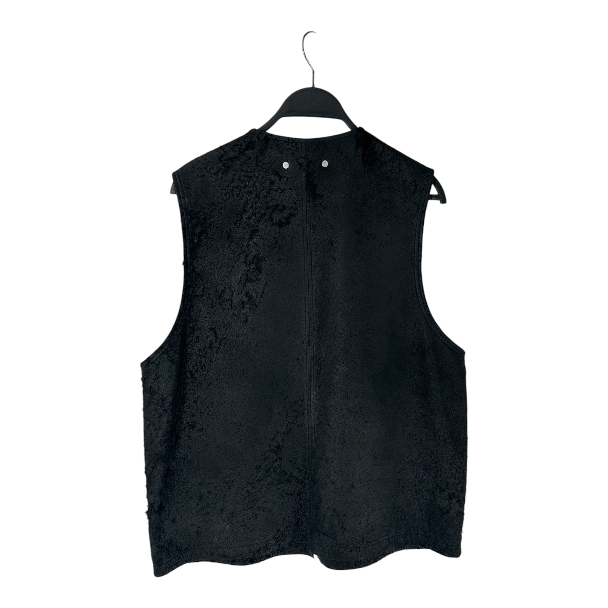 STUSSY/Vest/S/Lambskin/BLK/LEATHER SUEDE VEST view 2