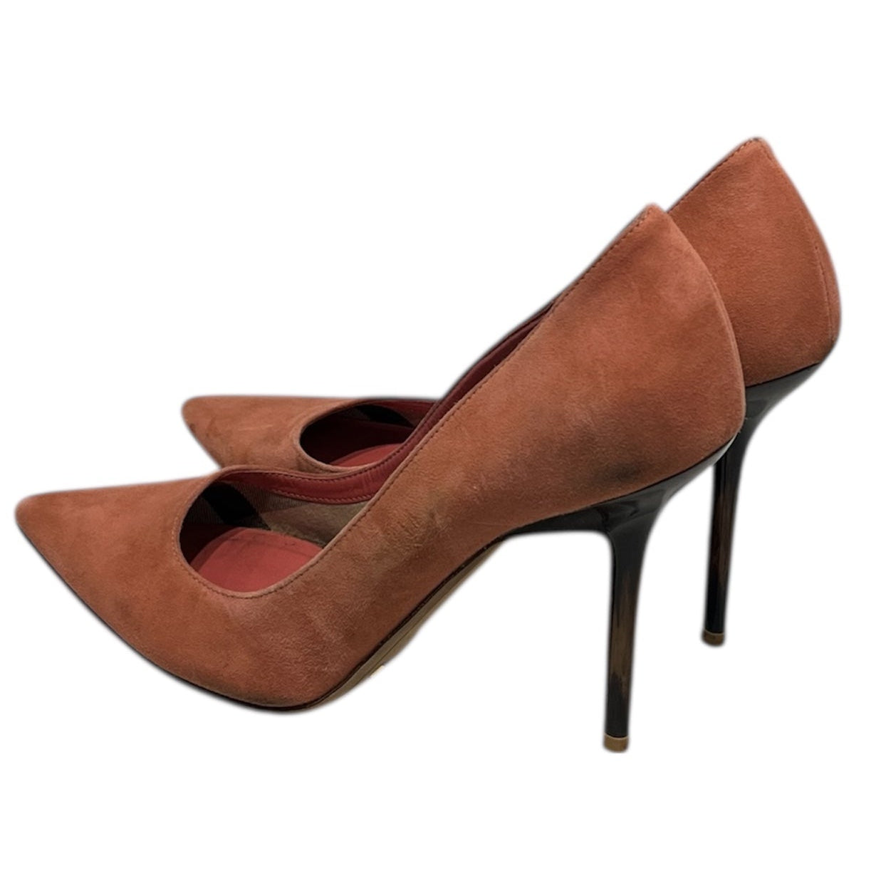 BURBERRY/Heels/EU 37/Suede/PNK/HOUSECHECK PATTERN PINK PUMP view 2