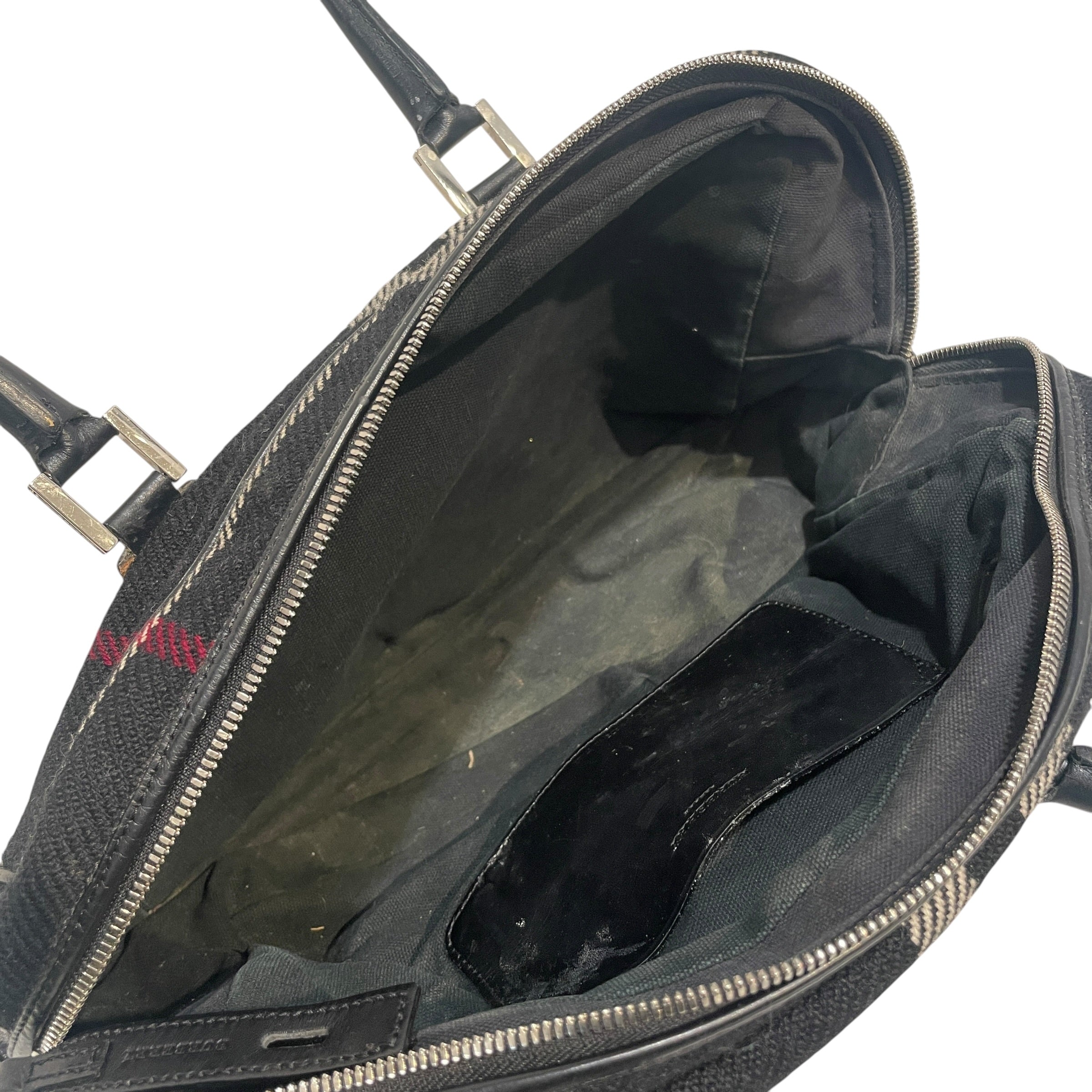 BURBERRY/Hand Bag/Plaid/Cotton/BLK/Nova Check view 4
