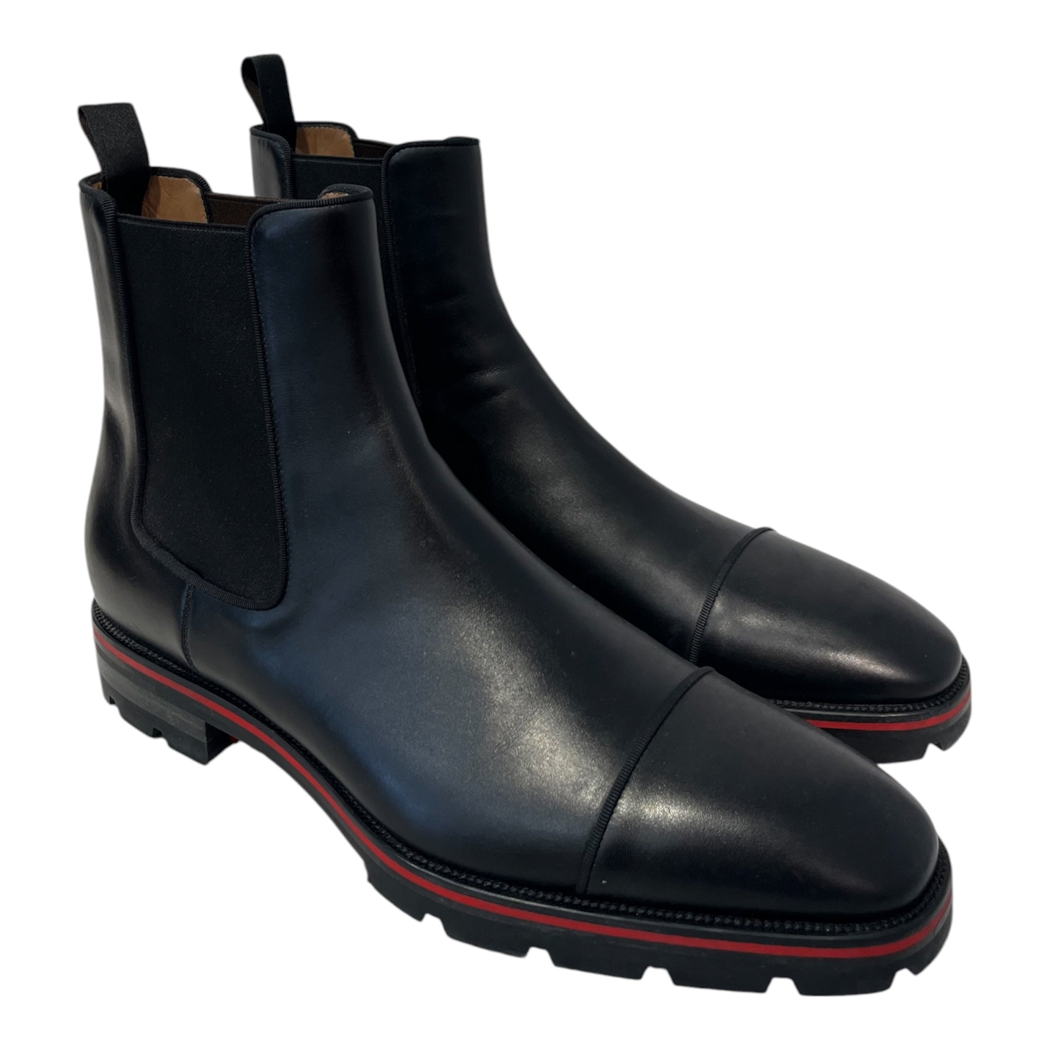 Christian Louboutin/Chelsea Boots/EU 45.5/Leather/BLK/CHAIN SOLE DETAIL view 3