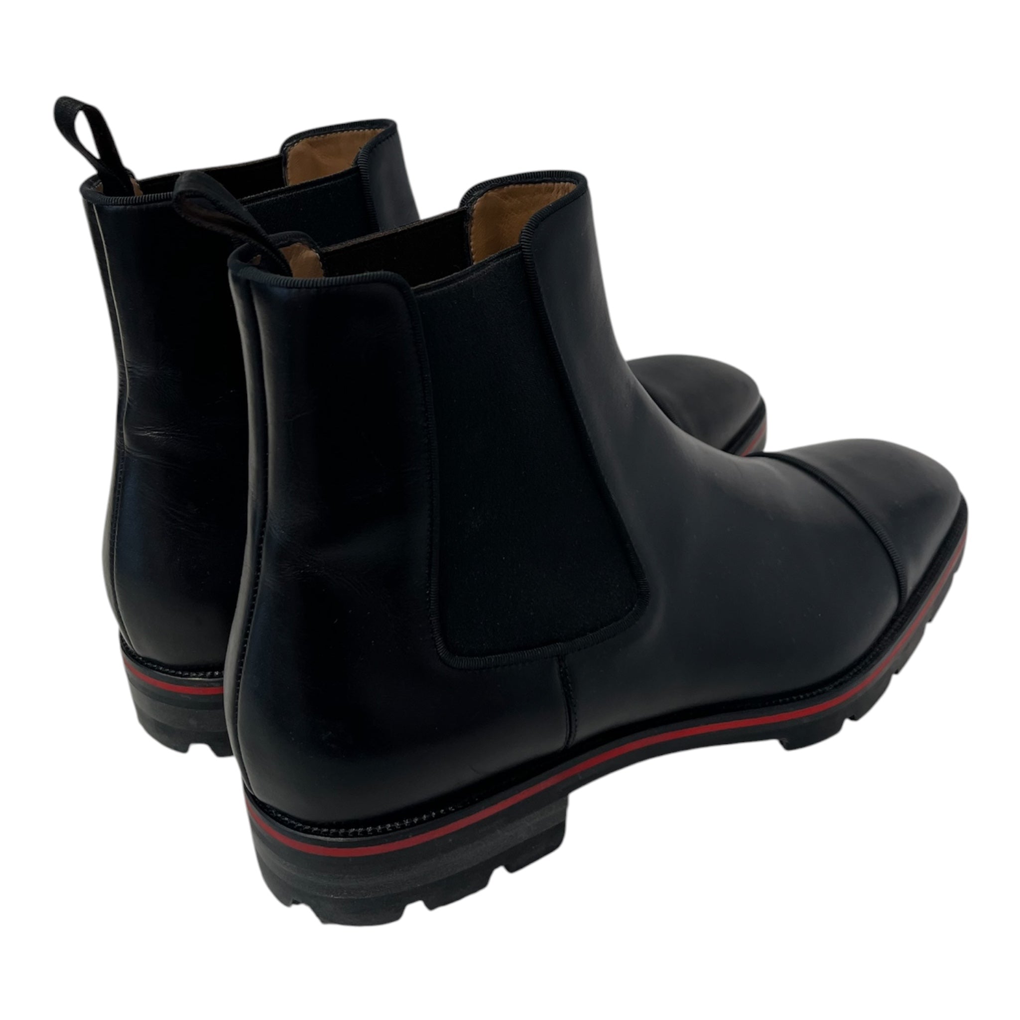 Christian Louboutin/Chelsea Boots/EU 45.5/Leather/BLK/CHAIN SOLE DETAIL view 4