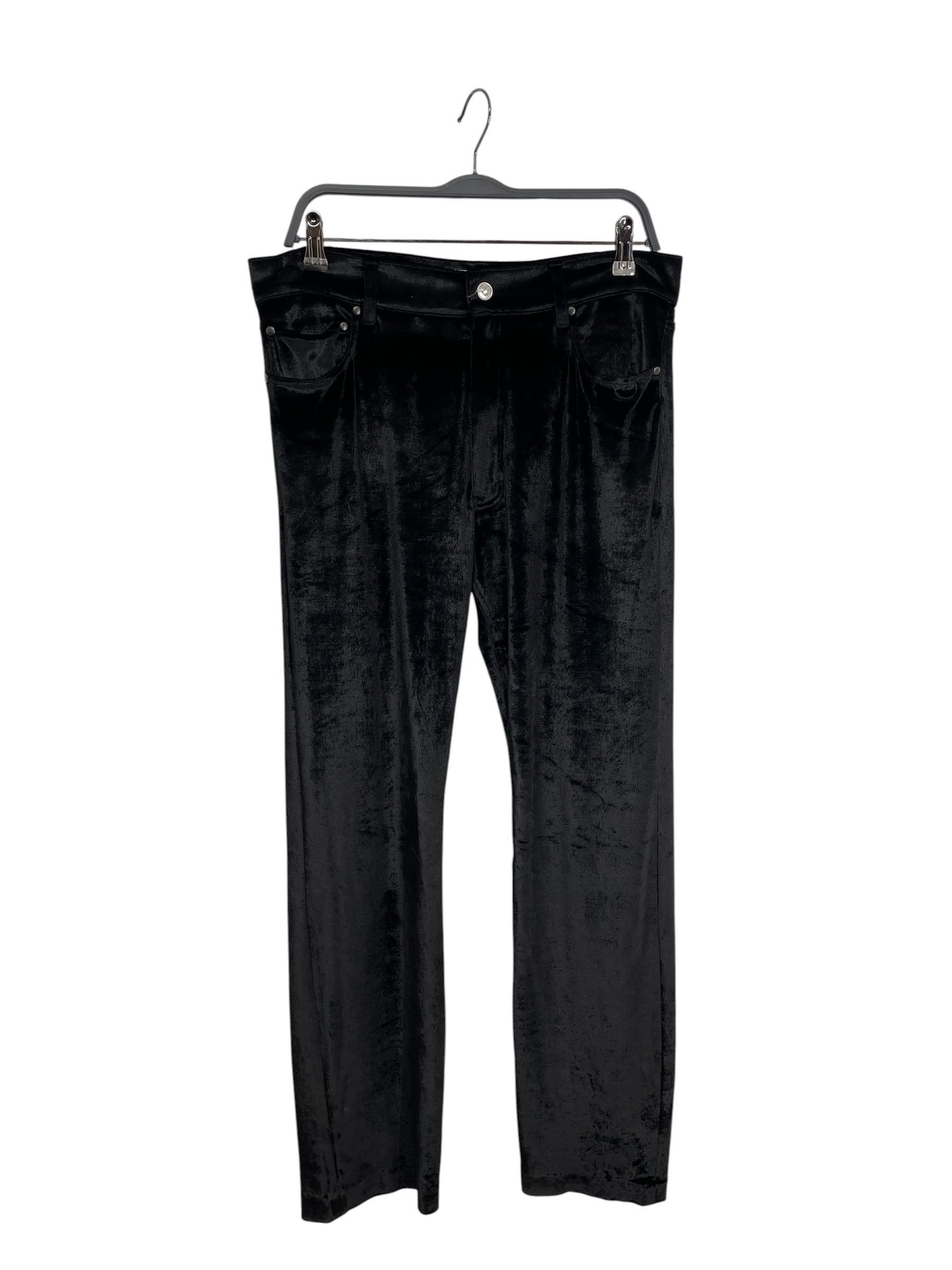 BALENCIAGA/Straight Pants/40/Velour/BLK/2020 VELVET 5 POCKET IKRAM view 1