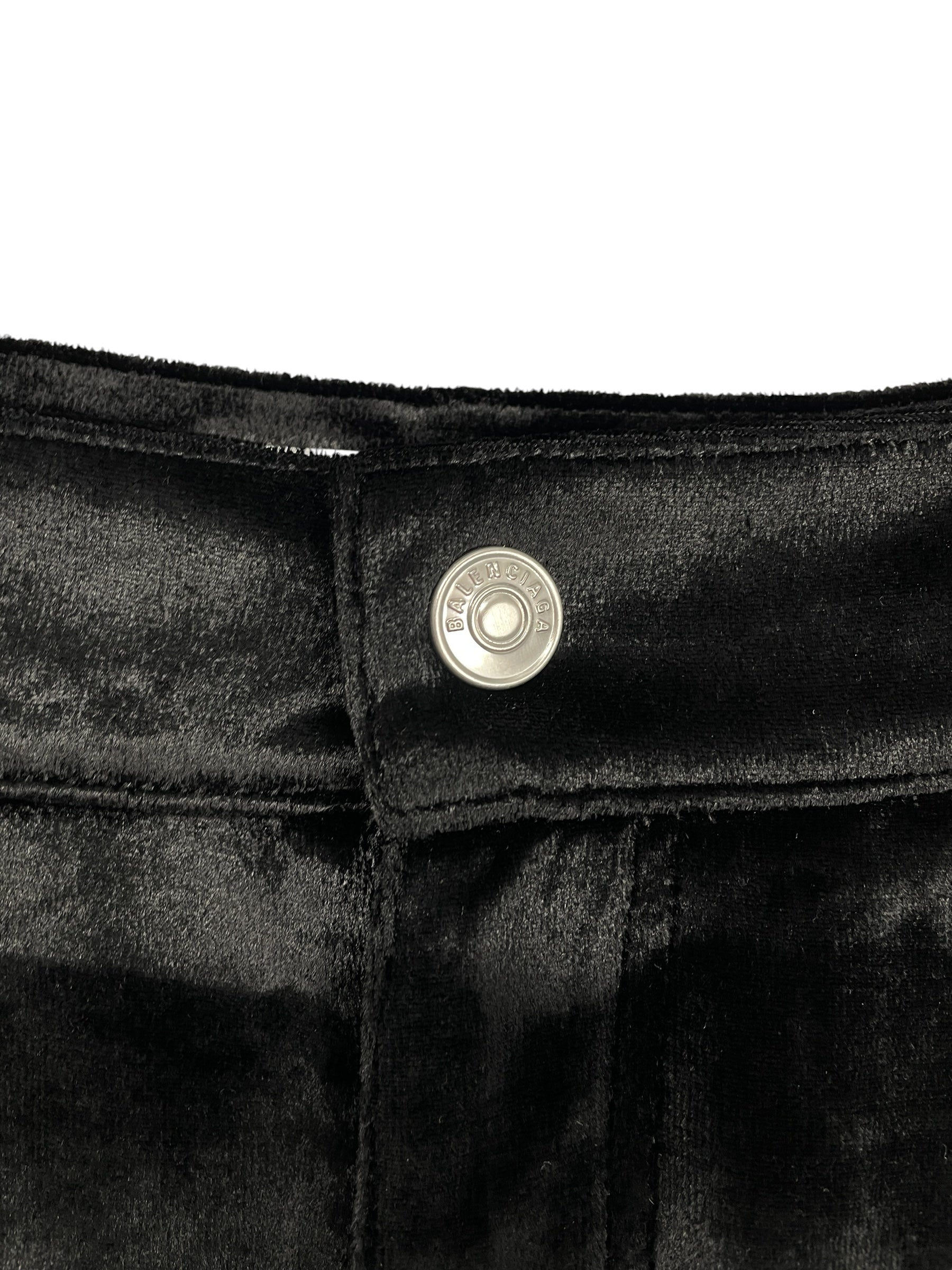 BALENCIAGA/Straight Pants/40/Velour/BLK/2020 VELVET 5 POCKET IKRAM view 2