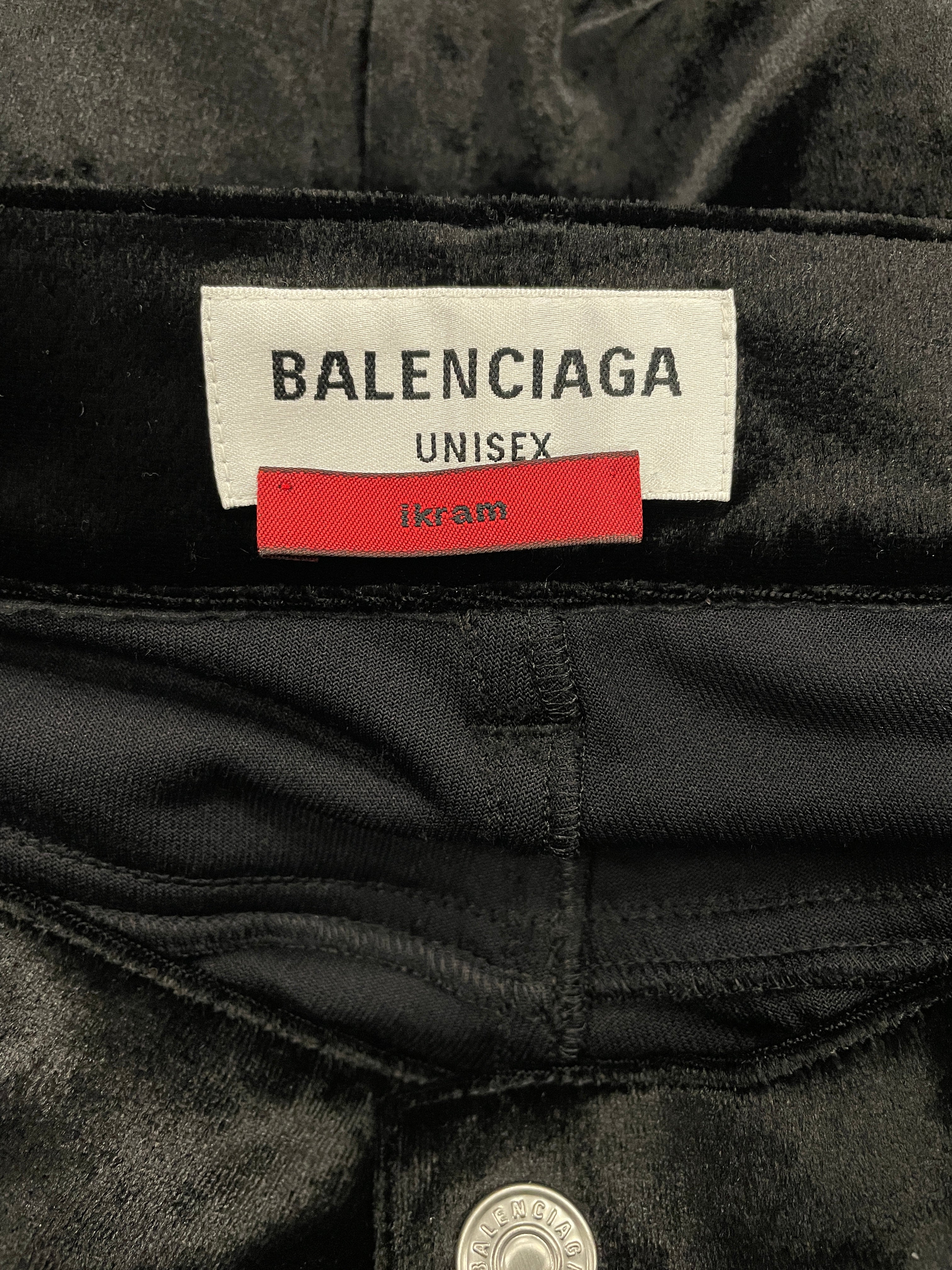 BALENCIAGA/Straight Pants/40/Velour/BLK/2020 VELVET 5 POCKET IKRAM view 5