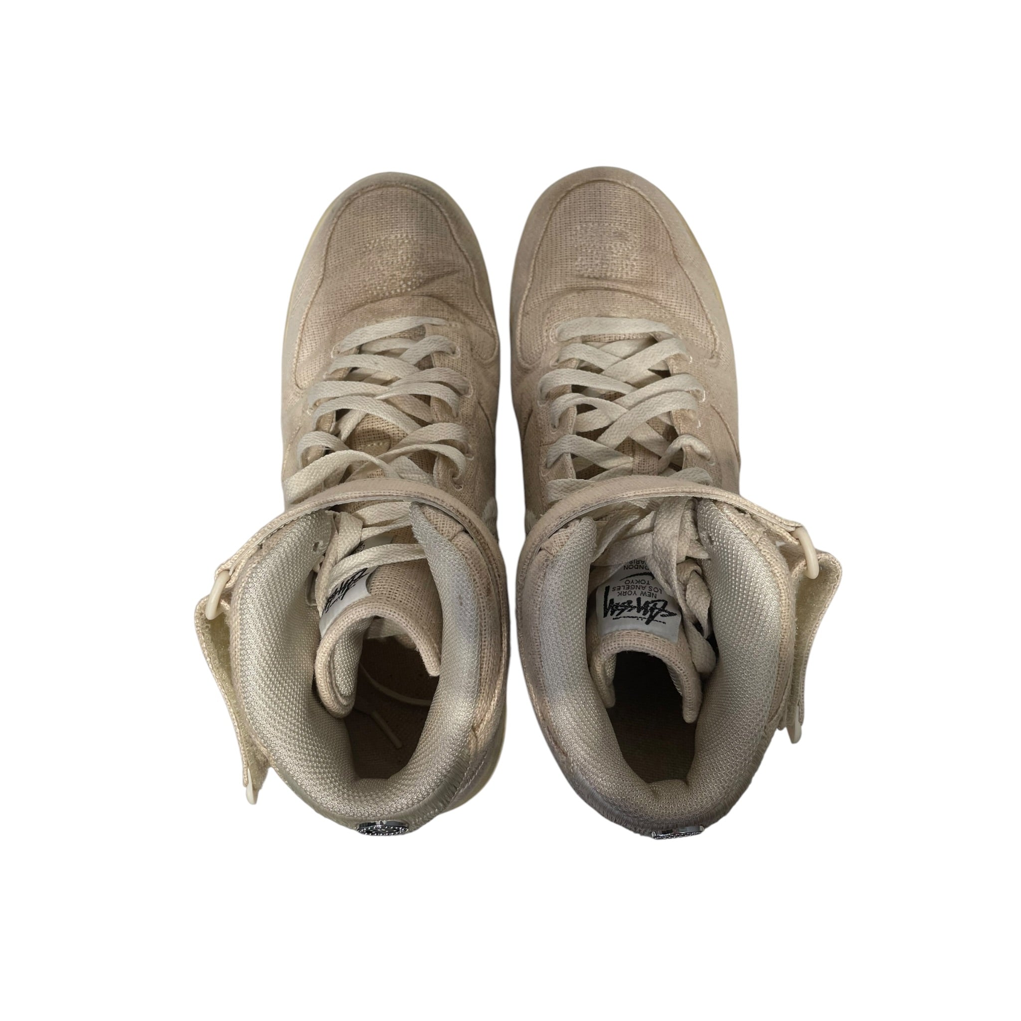 STUSSY/NIKE/Hi-Sneakers/US 11/Cotton/CRM/DJ7841-200 view 3