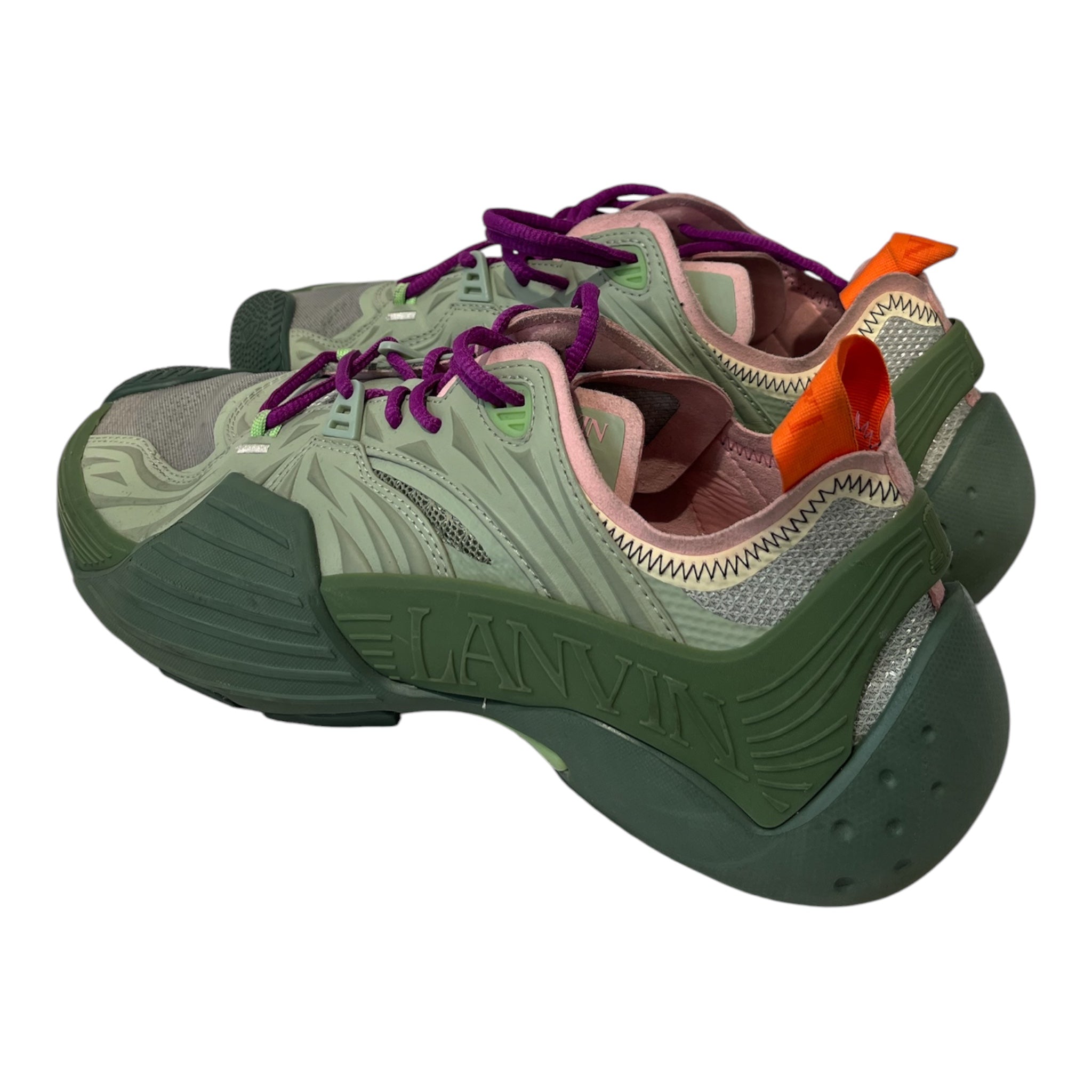 LANVIN/Low-Sneakers/EU 44/Stripe/Nylon/GRN/FLASH view 2