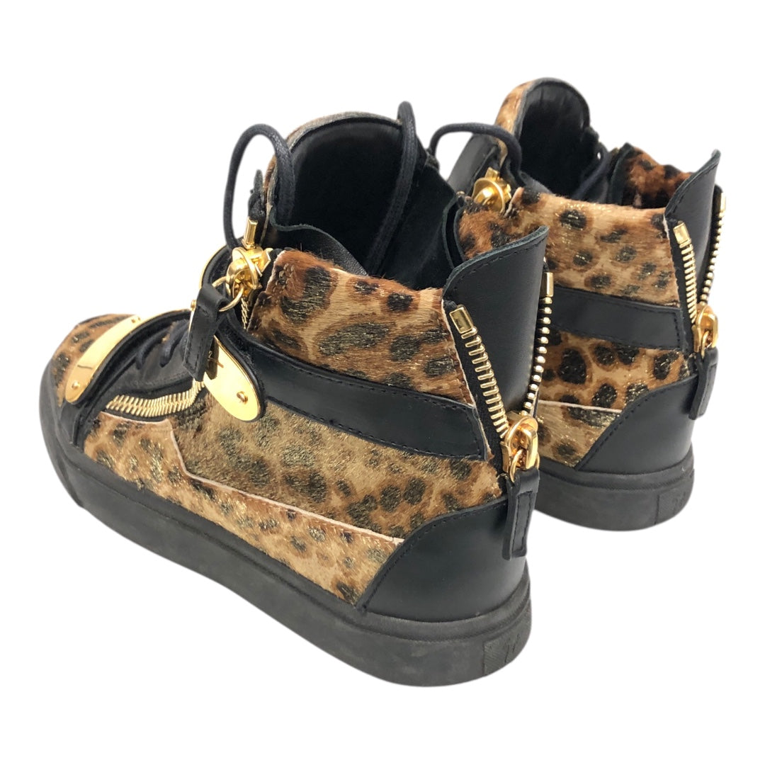 GIUSEPPE ZANOTTI DESIGN/Hi-Sneakers/EU 36.5/Leopard/Fur/BRW/ view 2