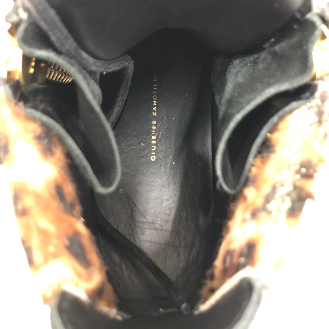GIUSEPPE ZANOTTI DESIGN/Hi-Sneakers/EU 36.5/Leopard/Fur/BRW/ view 3
