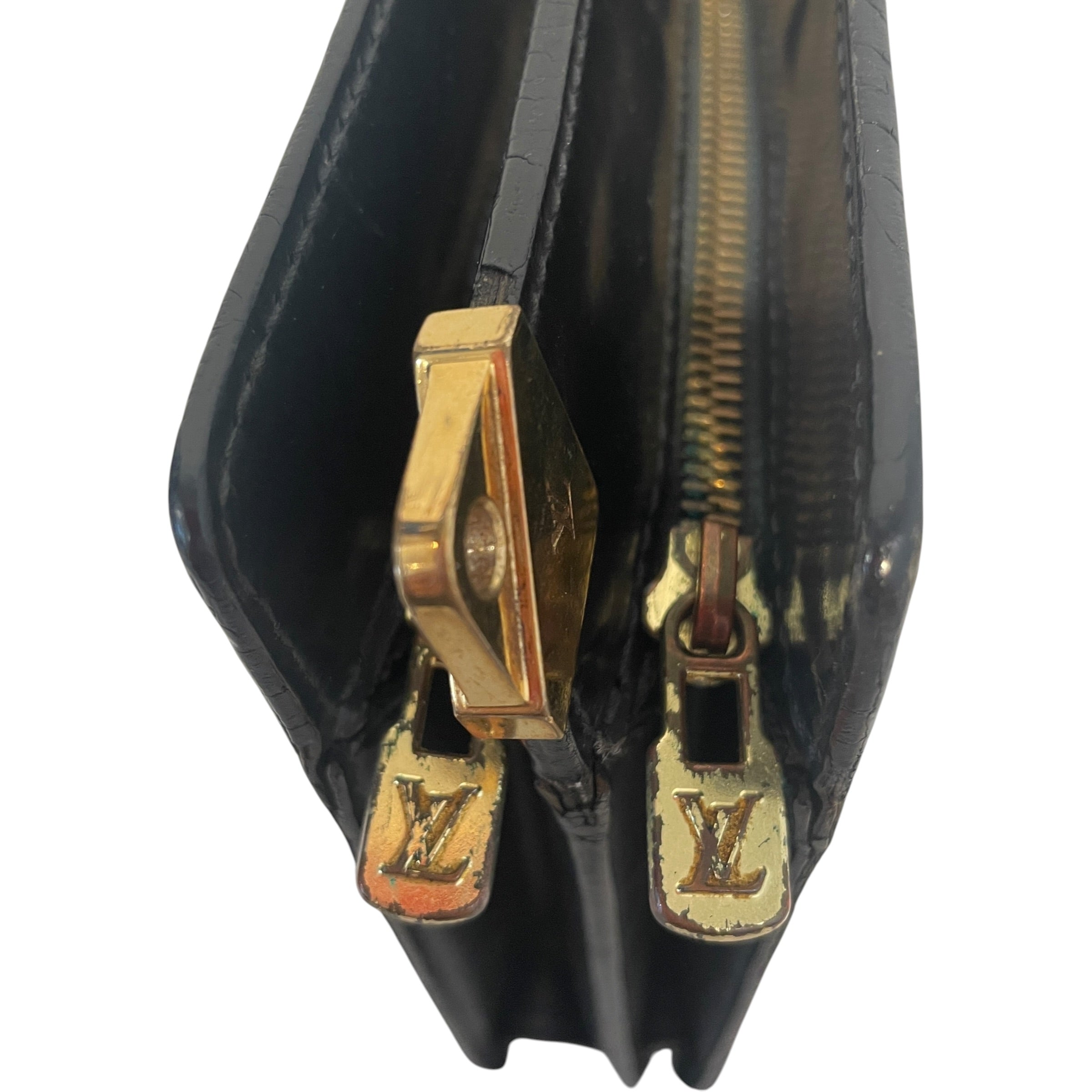 LOUIS VUITTON/Clutch Bag/Leather/BLK/Epi Leather Vanity Case view 3