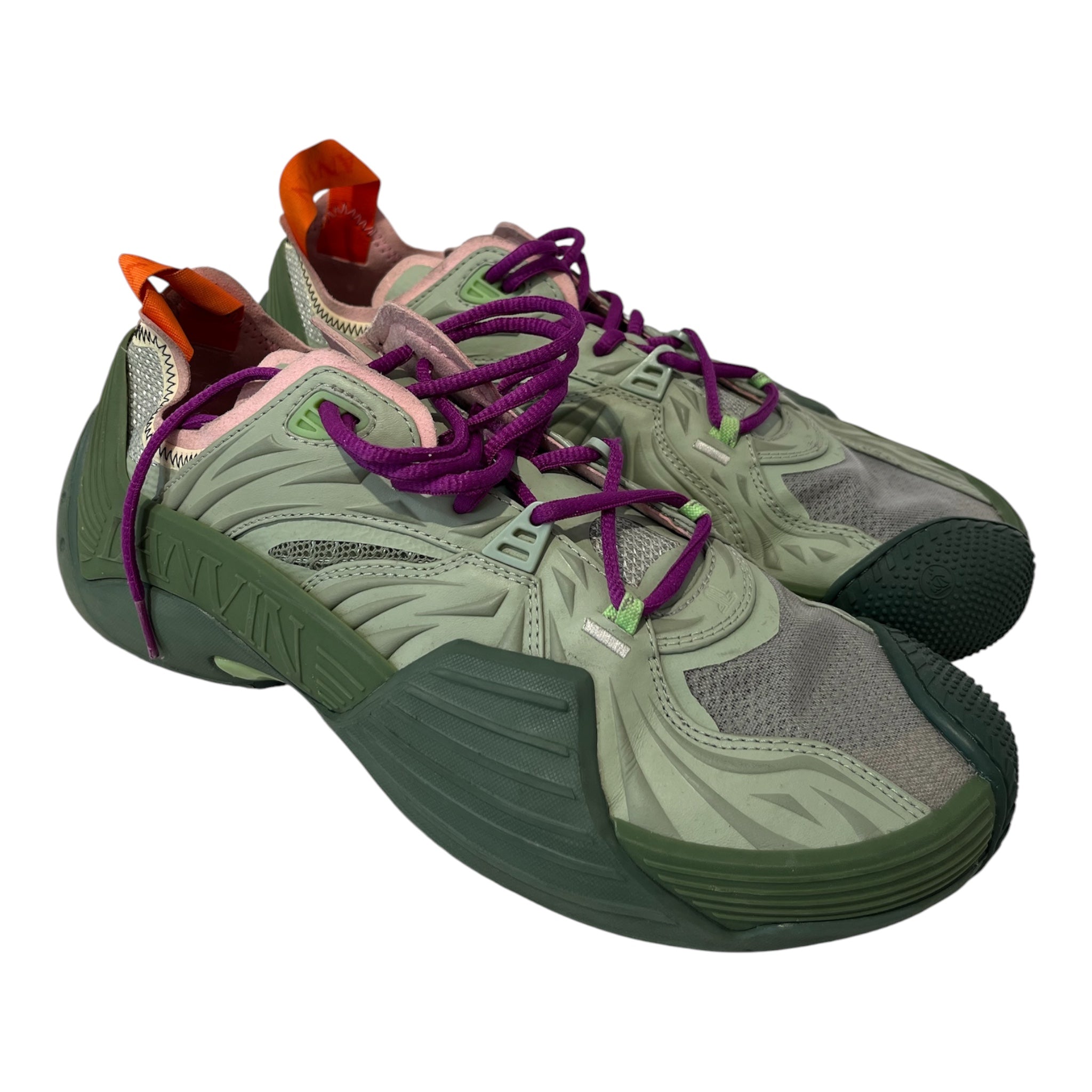 LANVIN/Low-Sneakers/EU 44/Stripe/Nylon/GRN/FLASH view 3