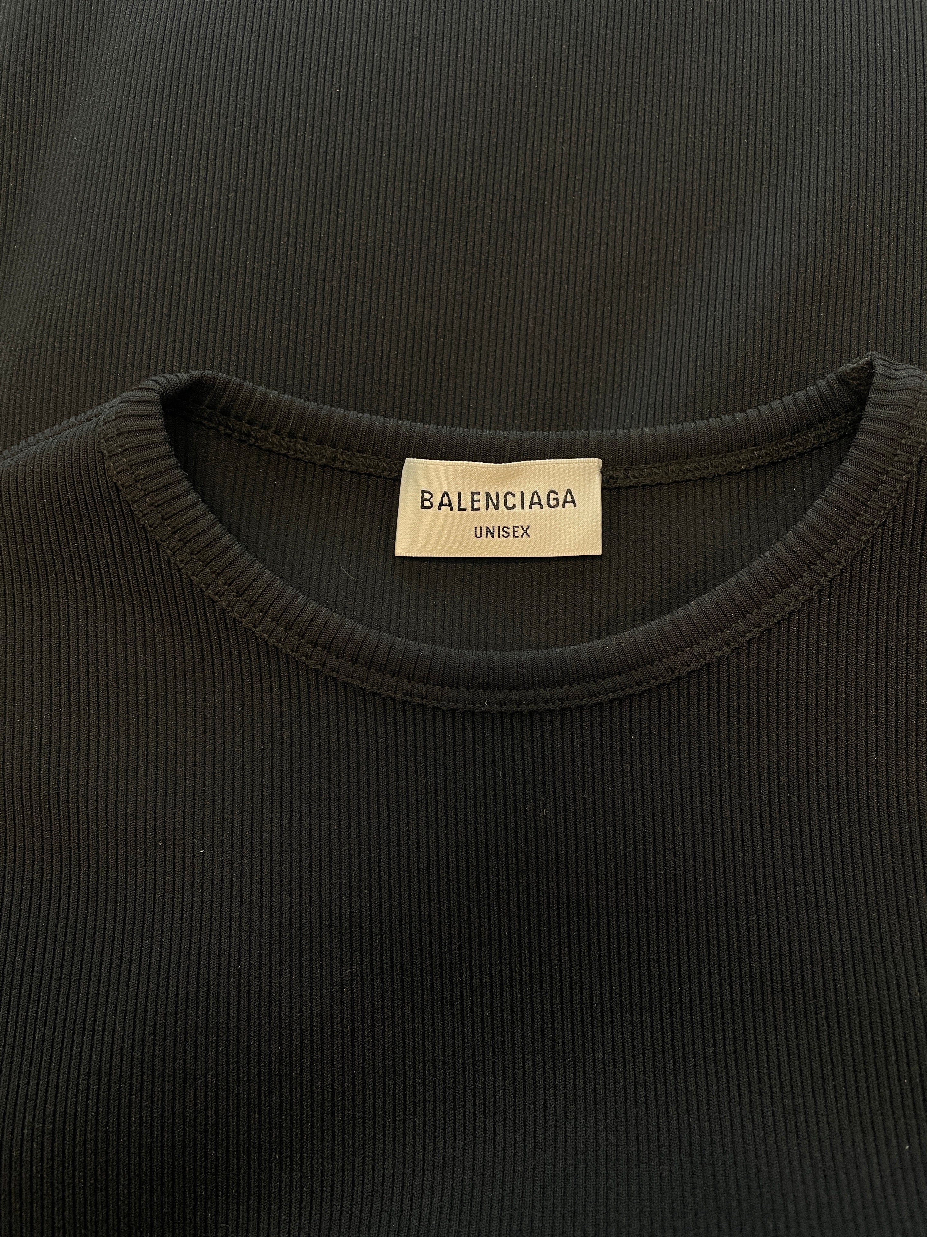 BALENCIAGA/SS Dress/XS/Polyester/BLK/2021 RIBBED DRESS LONG view 3