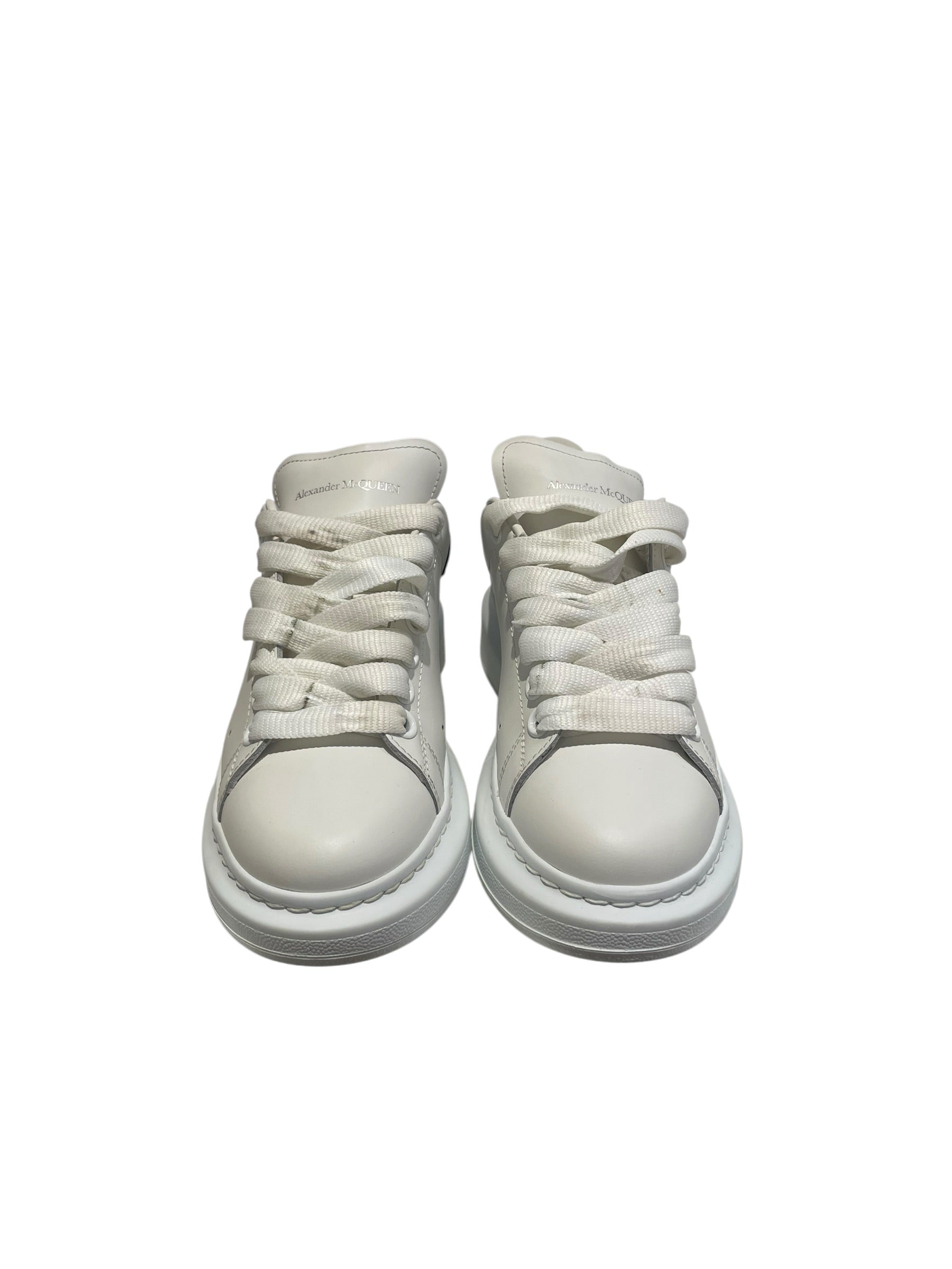 Alexander McQueen/Low-Sneakers/EU 36/Leather/WHT/SilverBack view 1