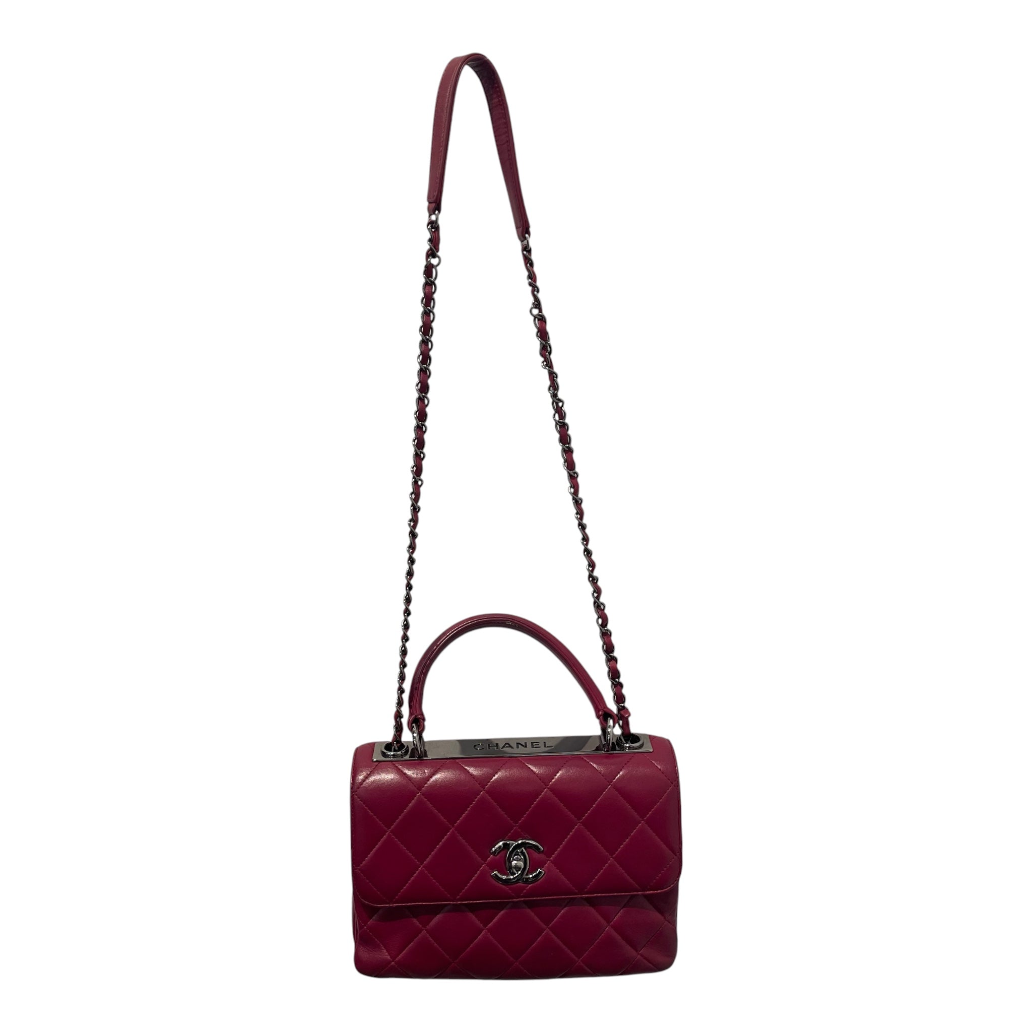 CHANEL/Cross Body Bag/Leather/BRD/TRENDY CC TOP HANDLE QUILTED view 1