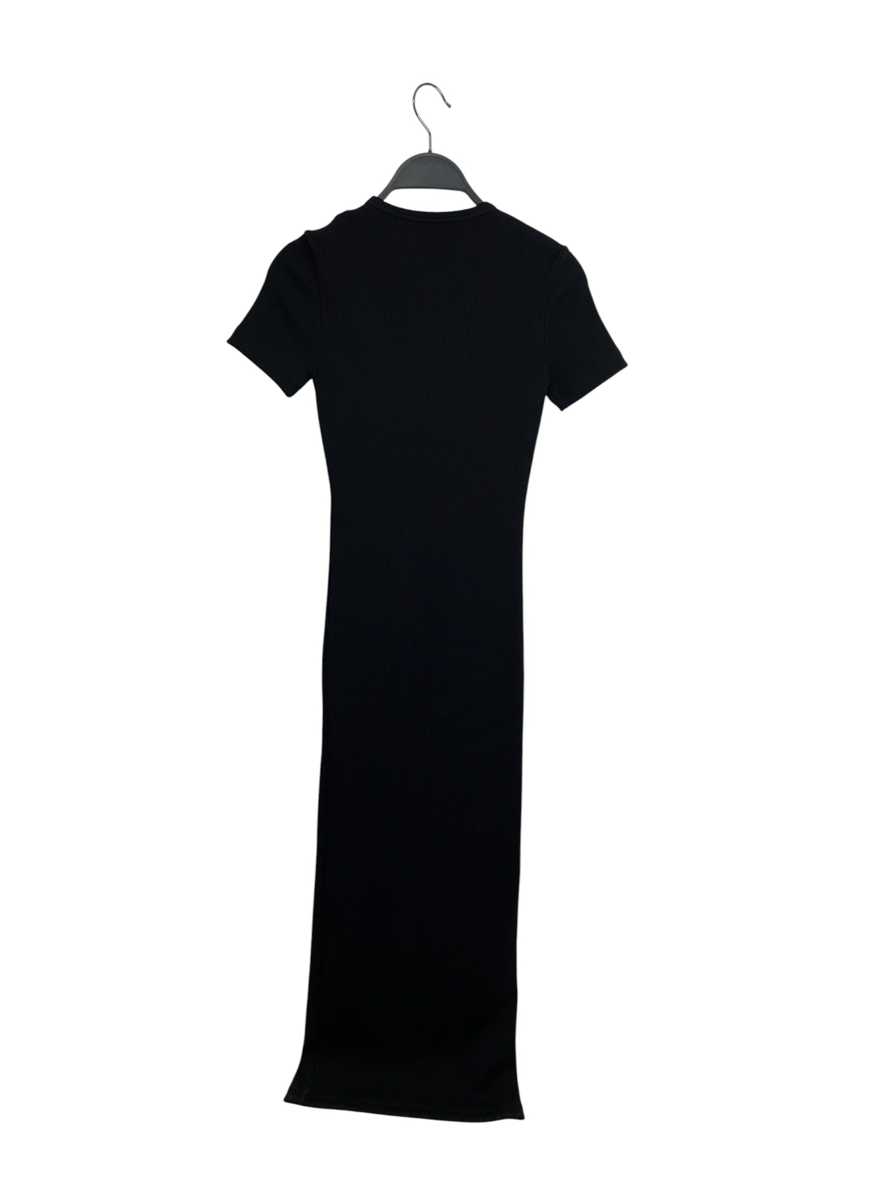 BALENCIAGA/SS Dress/XS/Polyester/BLK/2021 RIBBED DRESS LONG view 2