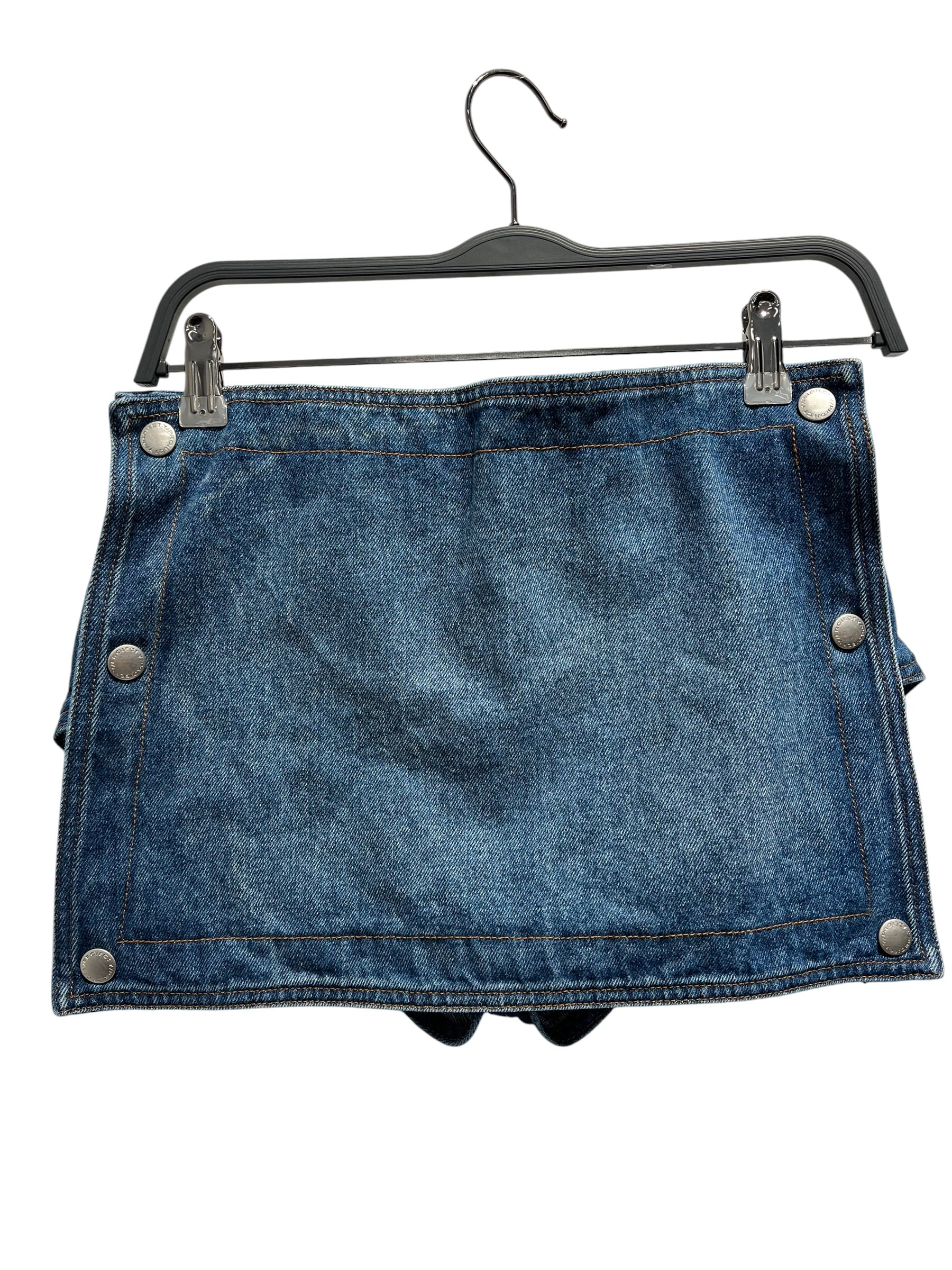 Y/PROJECT/Skirt/25/Denim/BLU/Mini Length/SHORTS REMOVABLE SKIRT view 1