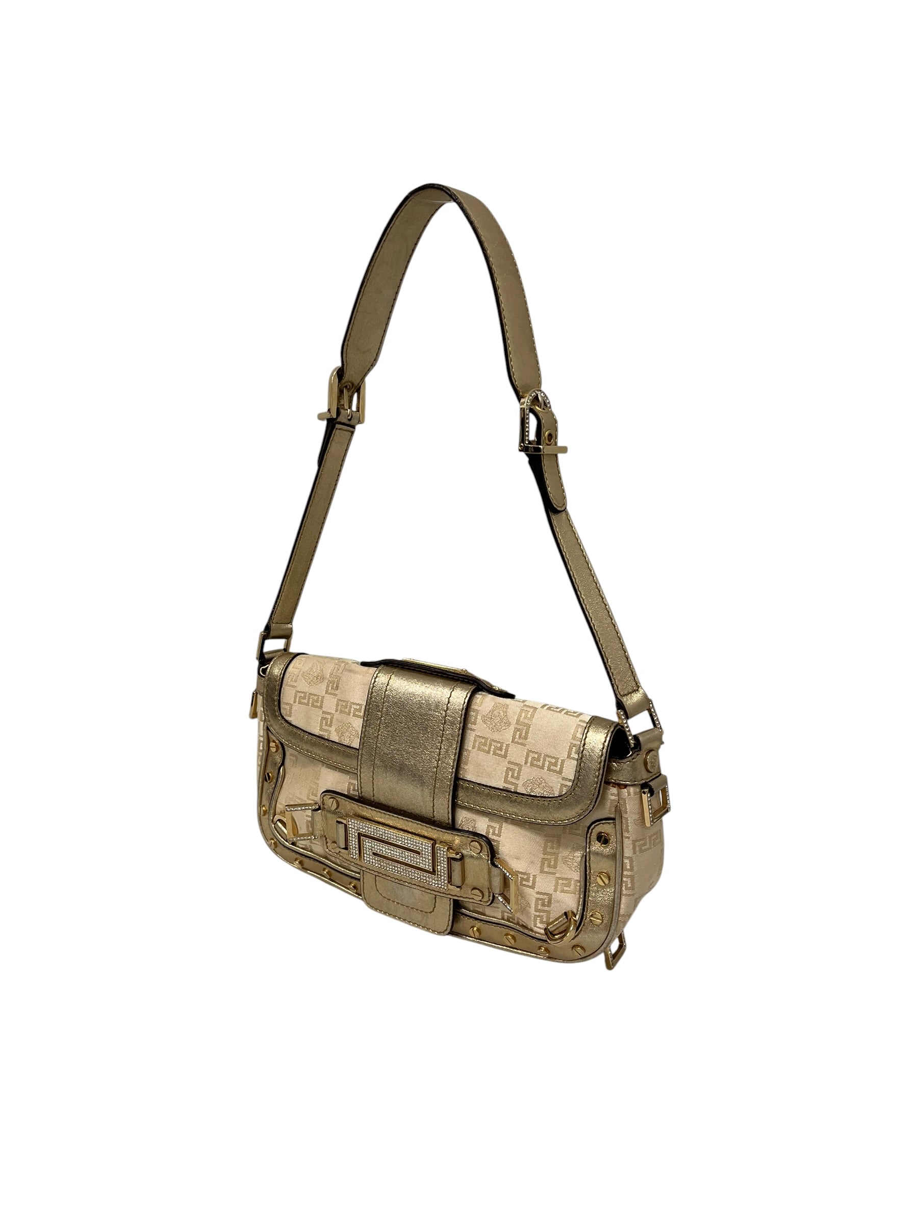 VERSACE/Bag/Monogram/Cotton/CRM/MONOGRAM SHOULDER BAG view 3