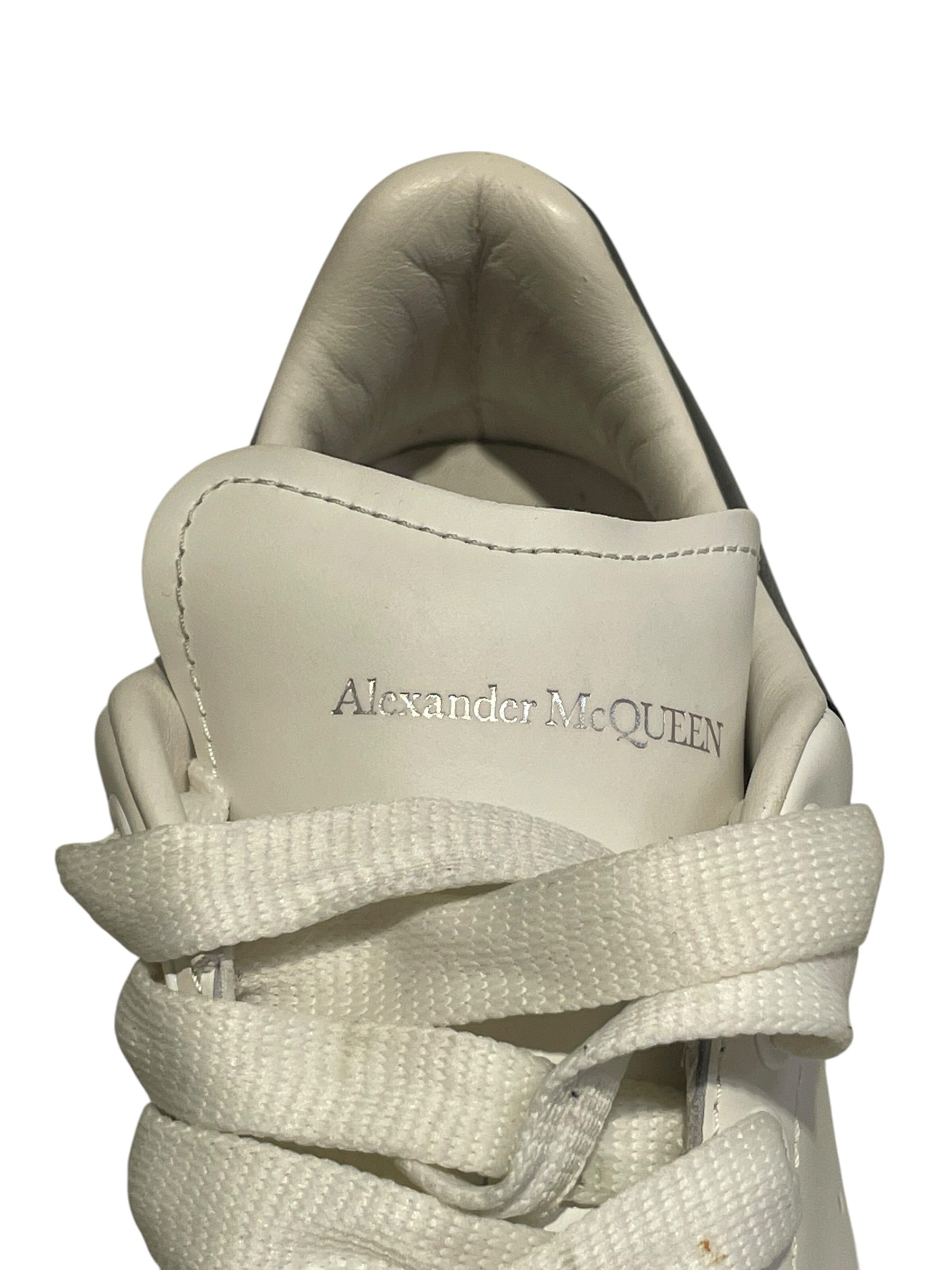 Alexander McQueen/Low-Sneakers/EU 36/Leather/WHT/SilverBack view 7