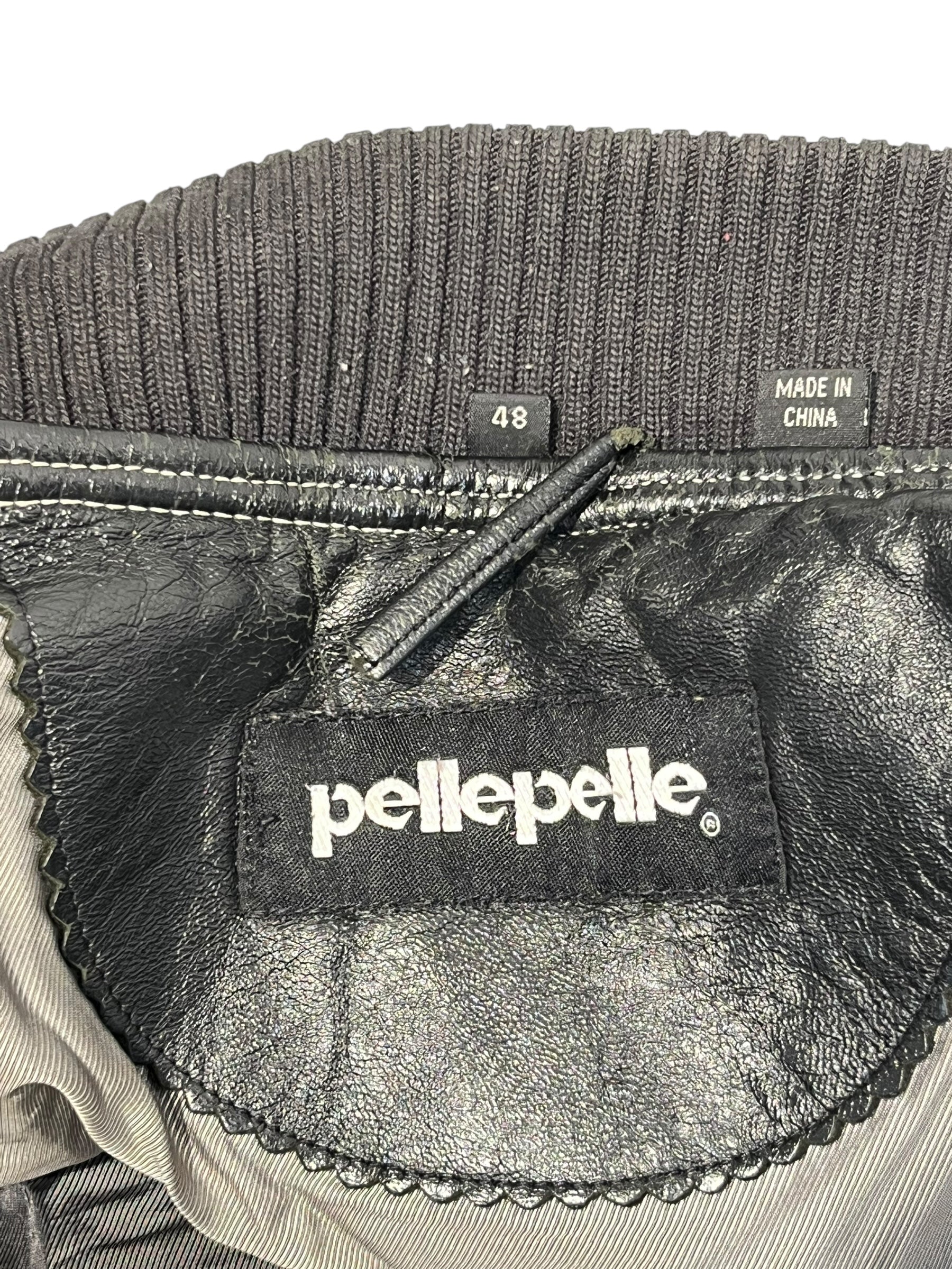 Pelle Pelle/Leather Jkt/48/Leather/BLK/78 logo leather jacket view 4
