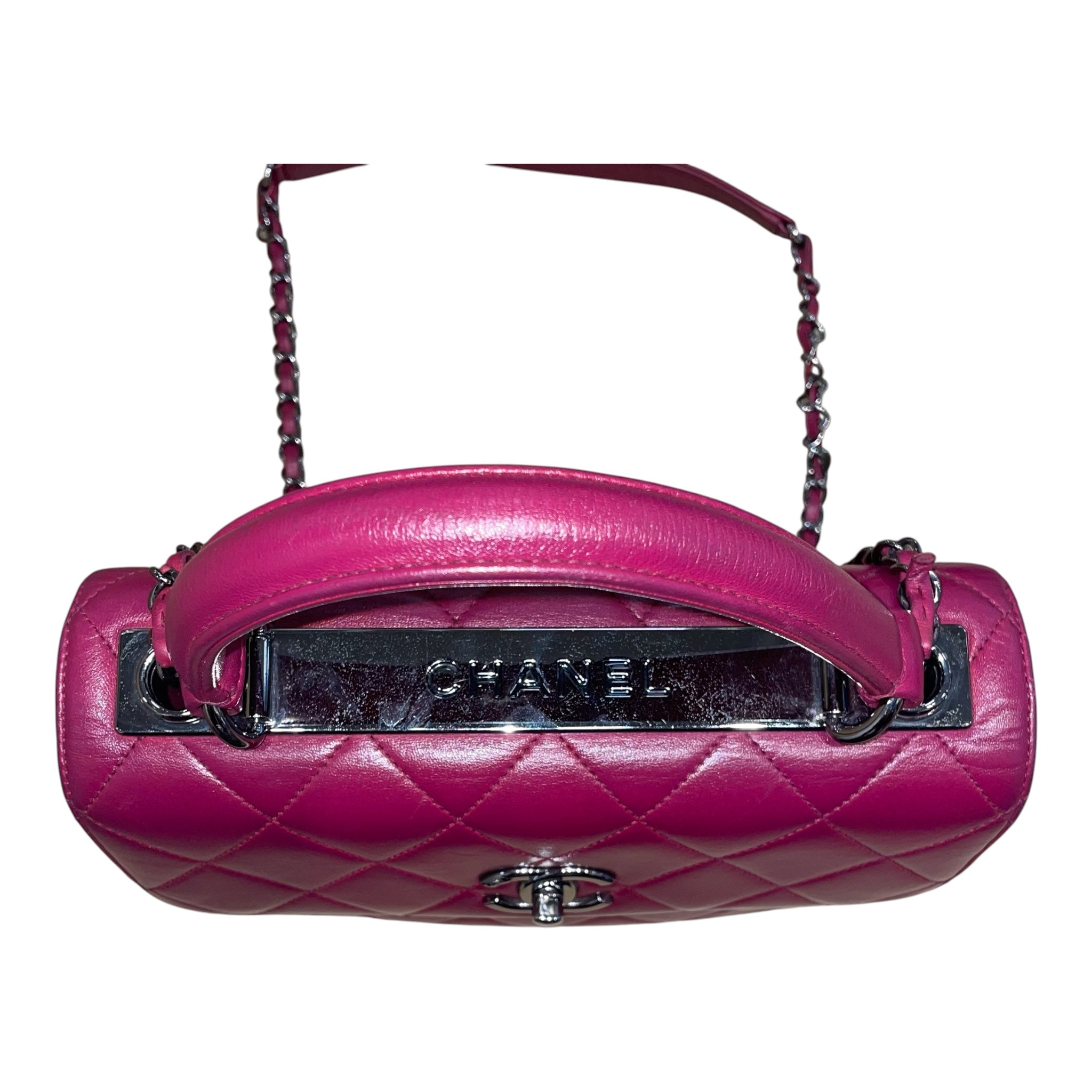 CHANEL/Cross Body Bag/Leather/BRD/TRENDY CC TOP HANDLE QUILTED view 7