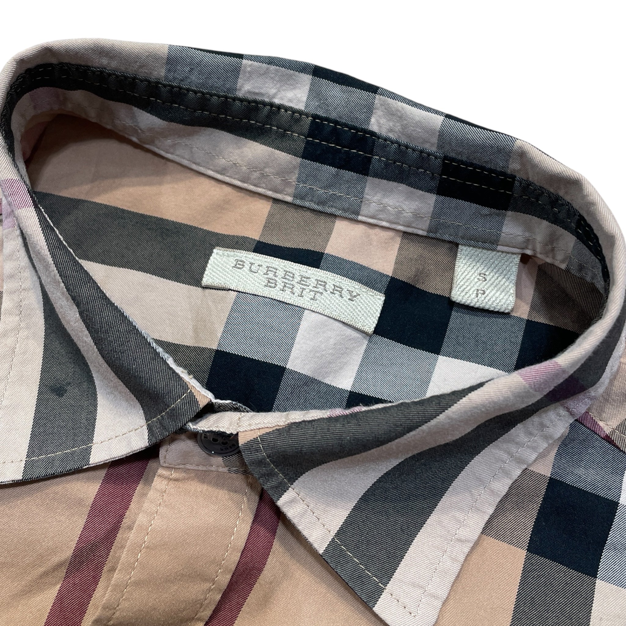 BURBERRY BRIT/LS Shirt/S/Cotton/BEG/Plaid/ view 3