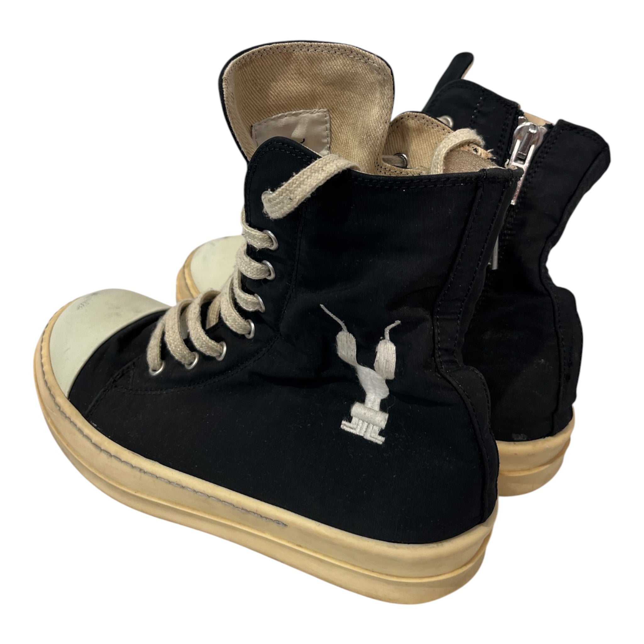 RICK OWENS DRKSHDW/Hi-Sneakers/EU 42/Polyester/BLK/12534 FACE RAMONES view 2