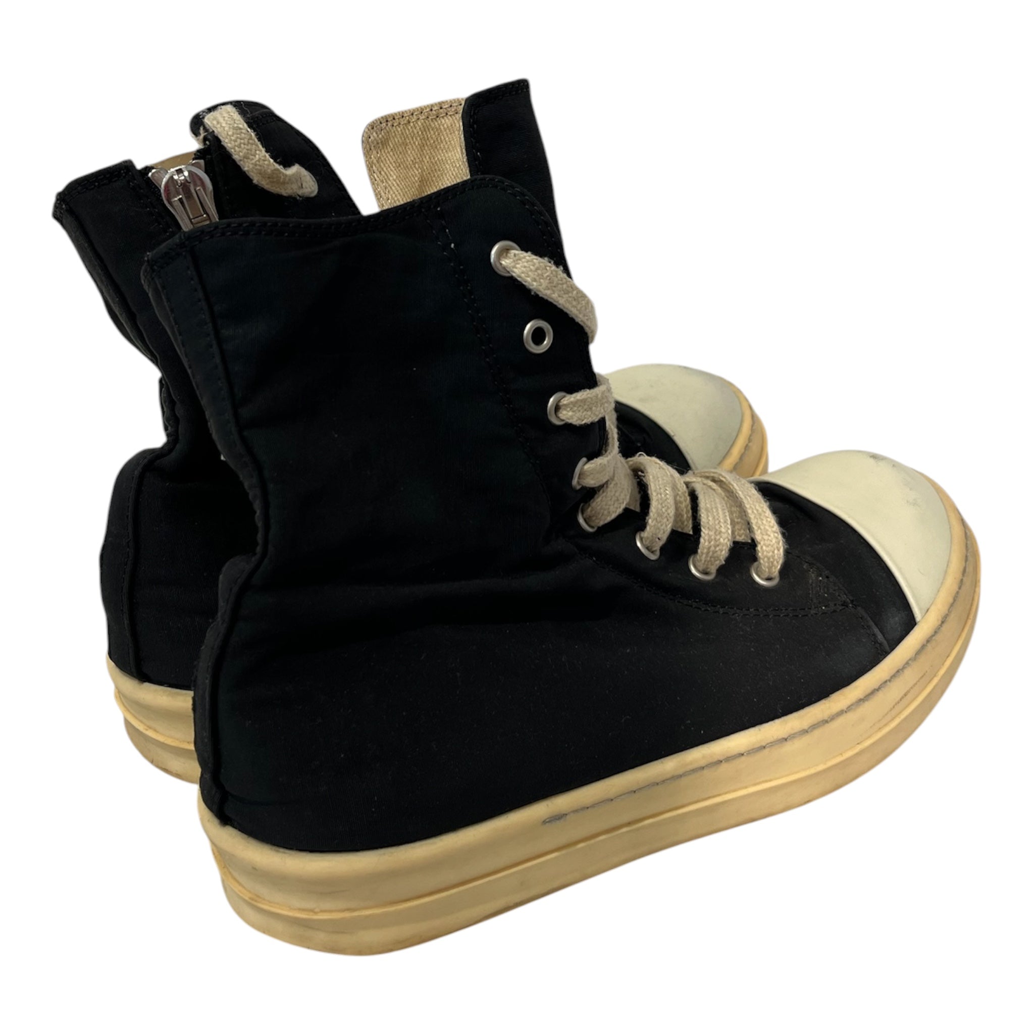 RICK OWENS DRKSHDW/Hi-Sneakers/EU 42/Polyester/BLK/12534 FACE RAMONES view 4