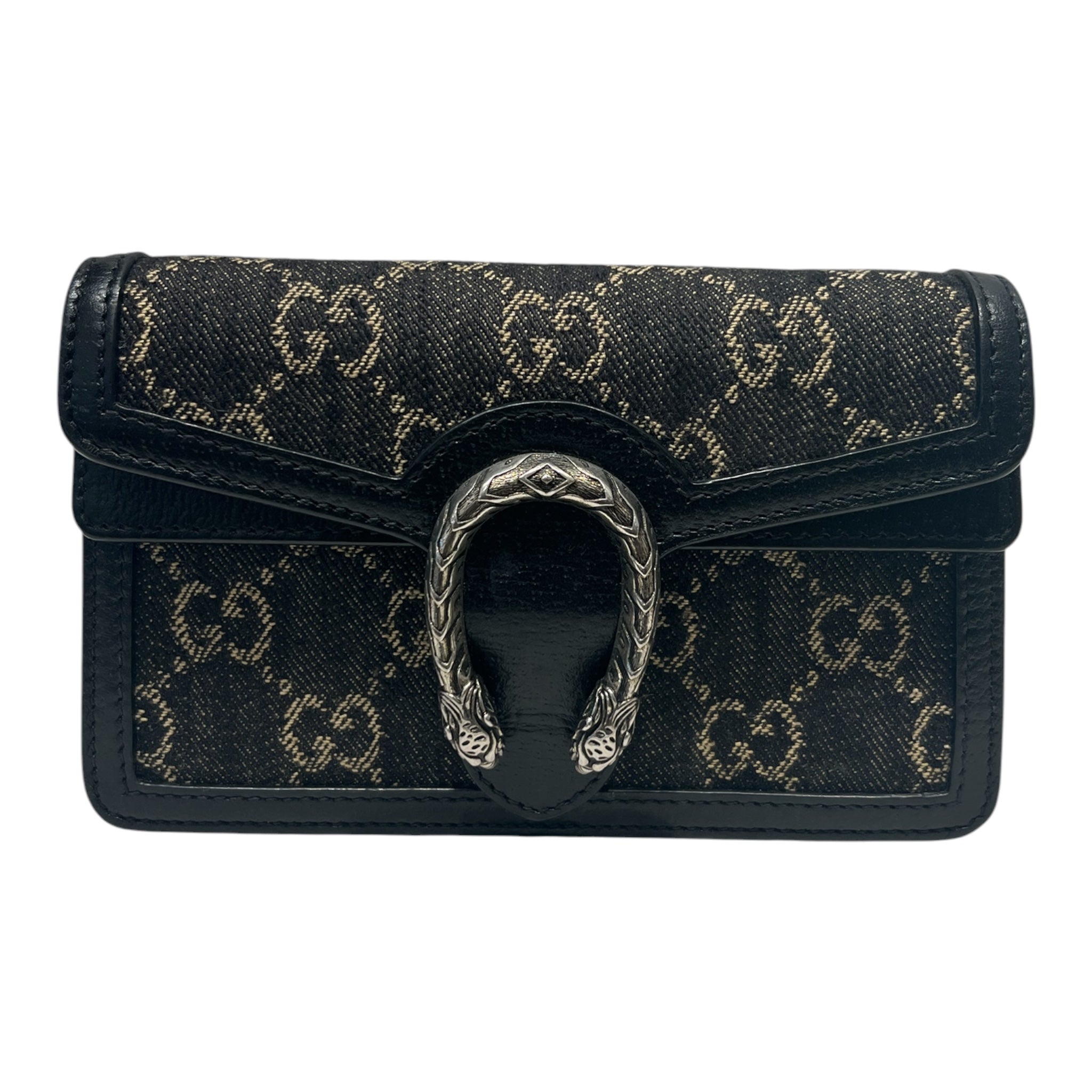 GUCCI/Cross Body Bag/Monogram/Cotton/CML/MARMONTBLCKLTHRYSIDES view 2