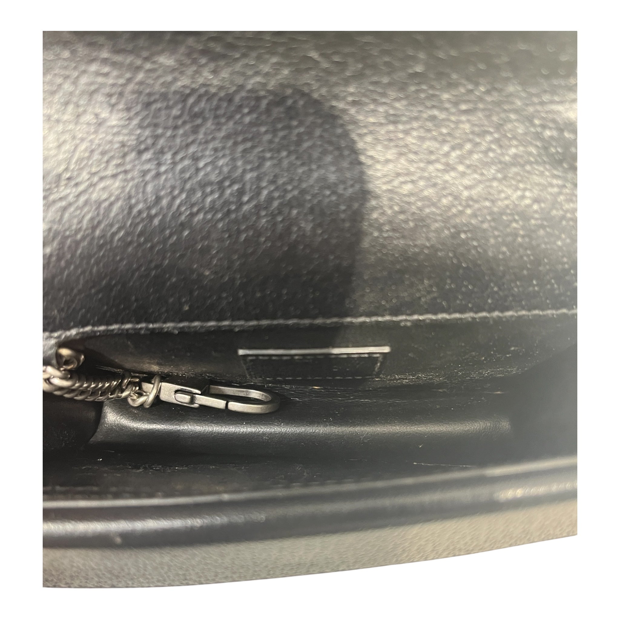 GUCCI/Cross Body Bag/Monogram/Cotton/CML/MARMONTBLCKLTHRYSIDES view 4