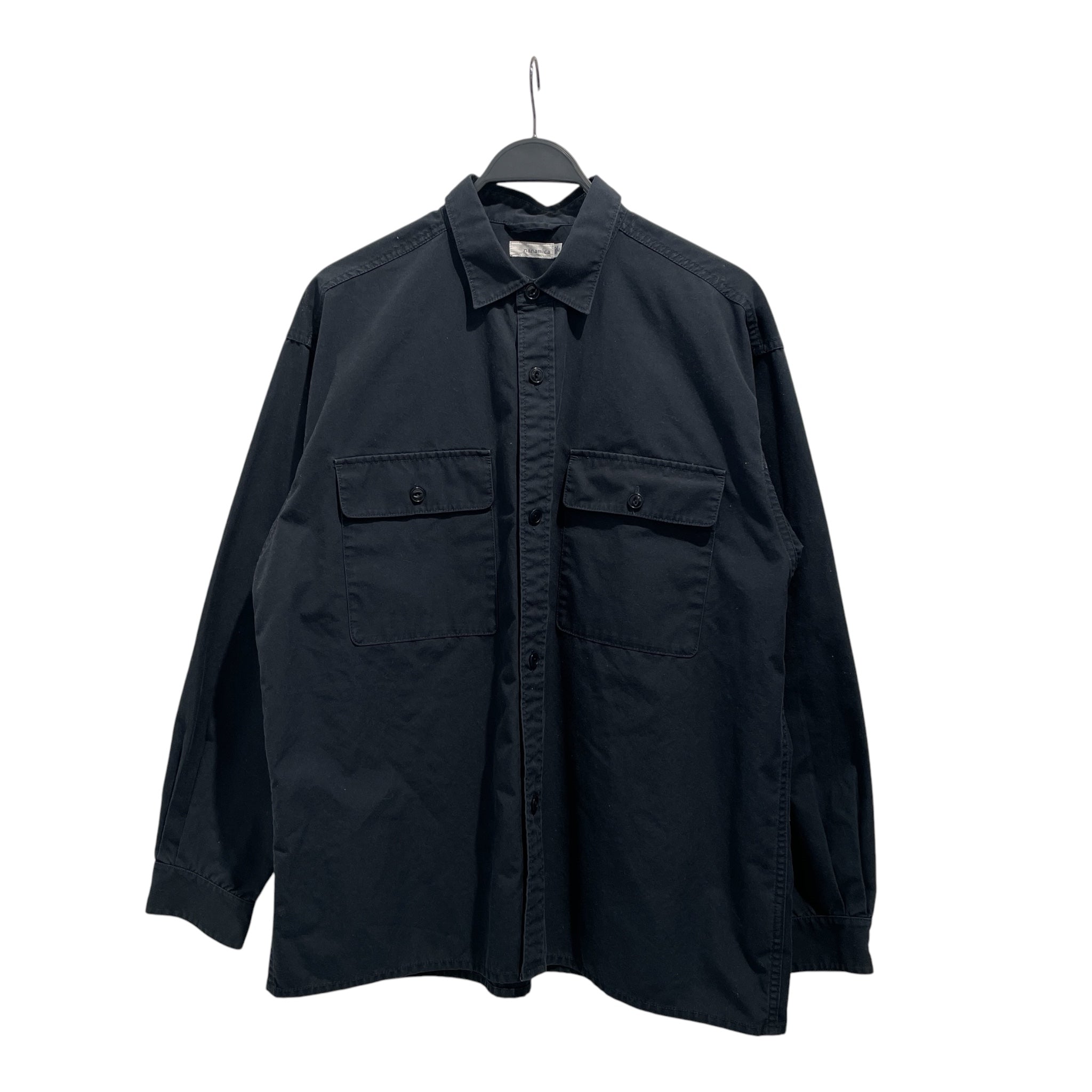 nanamica/LS Shirt/M/Cotton/NVY/Oversized LS Shirt view 1