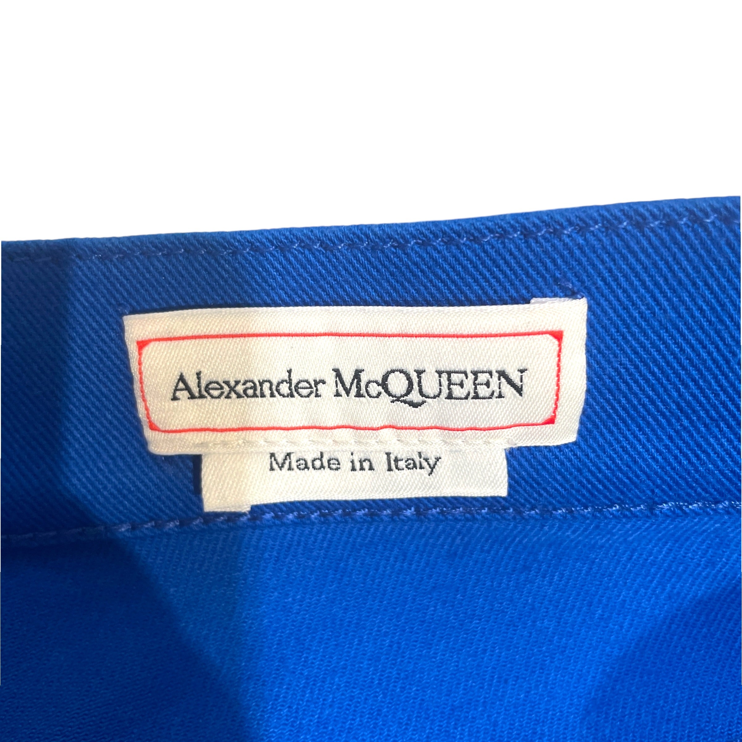 Alexander McQueen/Pants/52/Denim/BLU/Papercut Skull Carpenter Pants view 3