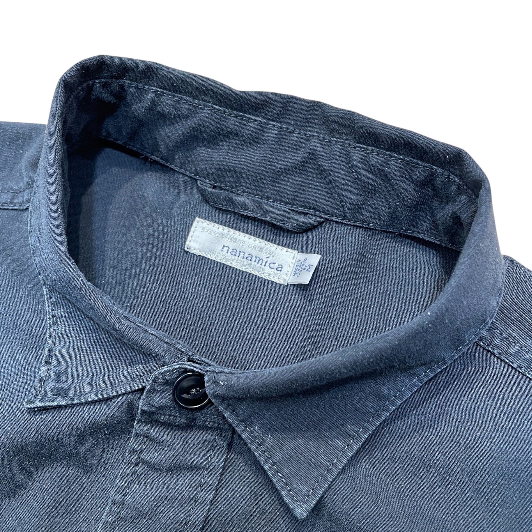 nanamica/LS Shirt/M/Cotton/NVY/Oversized LS Shirt view 3
