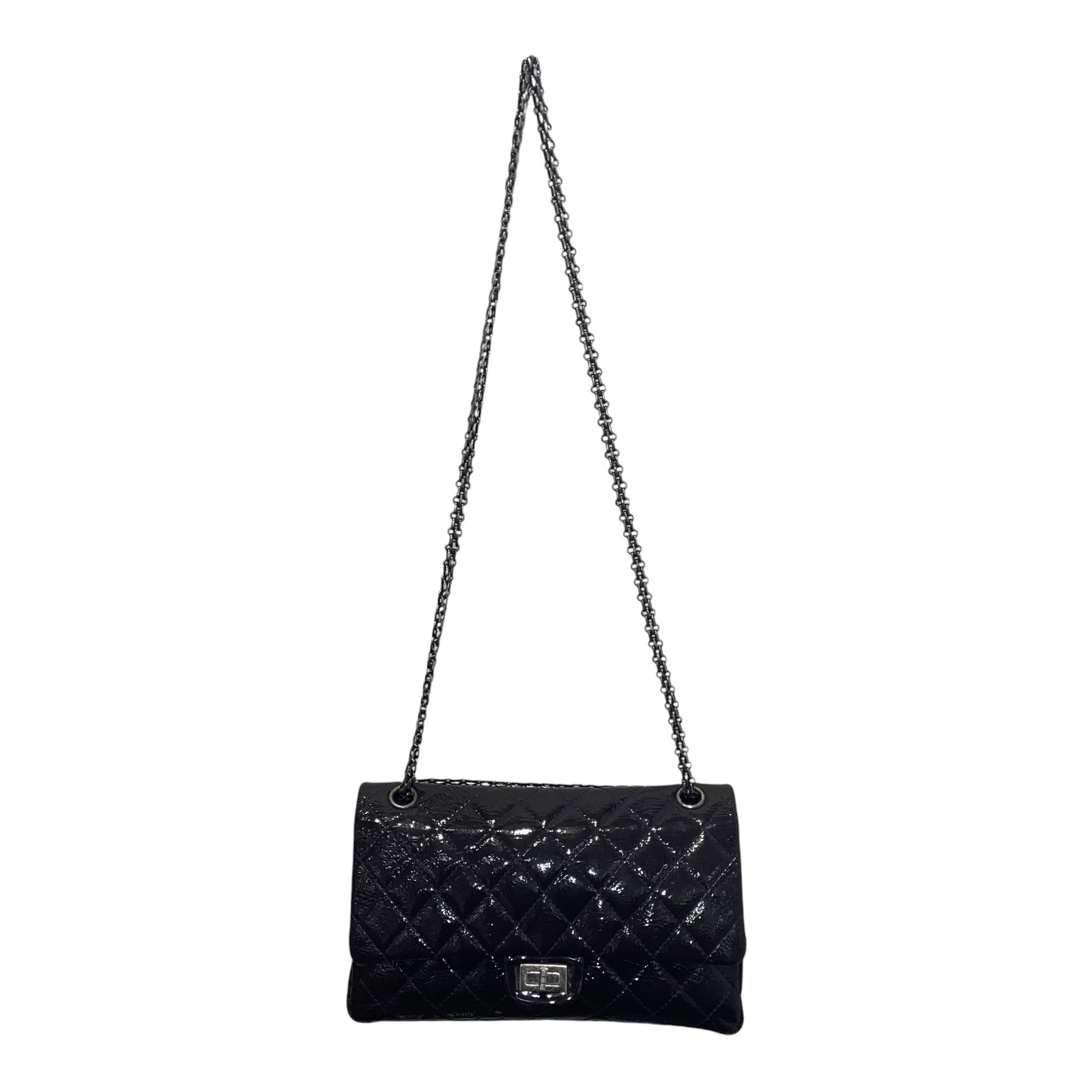 CHANEL/Cross Body Bag/Leather/PPL/REISSUE 227 QUILTEDDOUBLEFLAP view 1