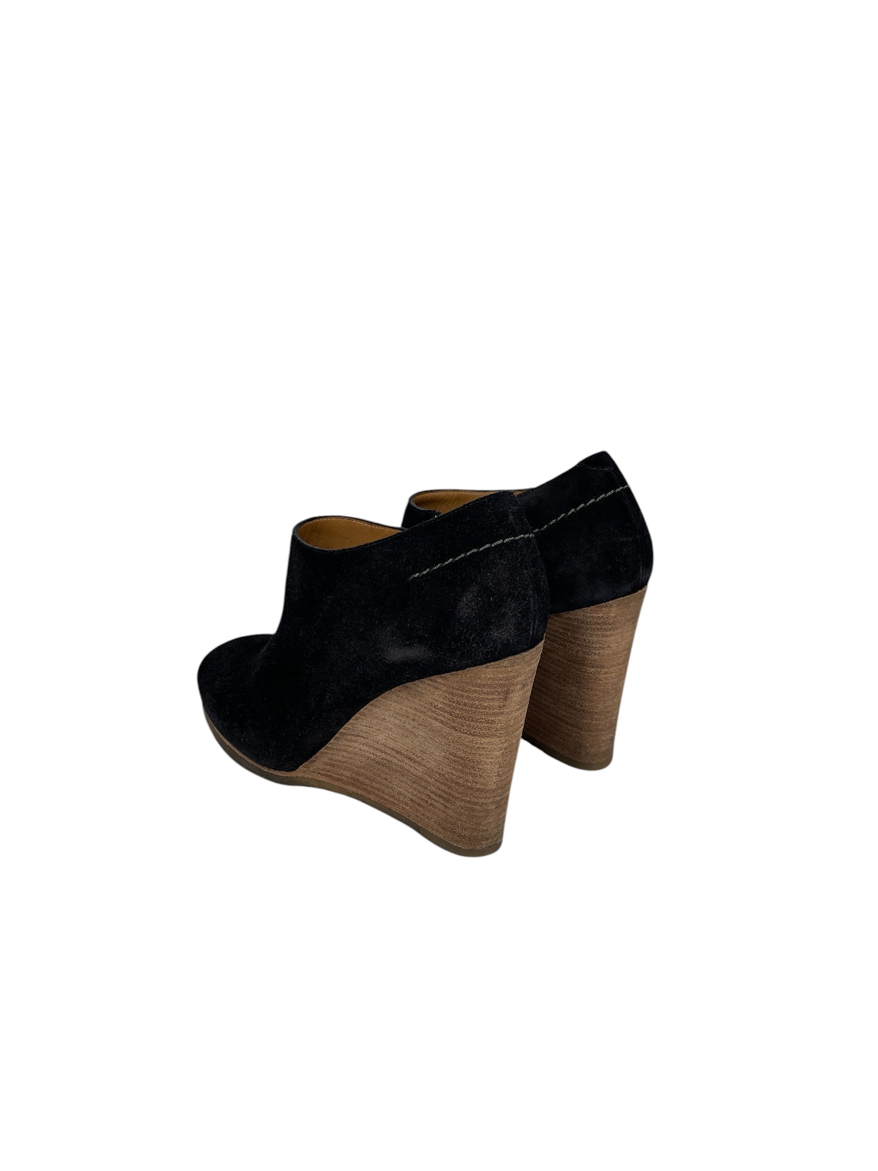 Chloe/Booties/EU 39.5/Suede/BLK/WOOD WEDGE CREPE SOLE view 2