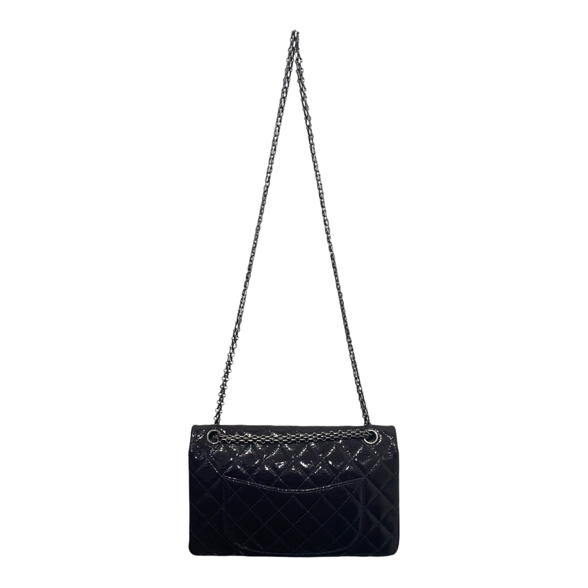 CHANEL/Cross Body Bag/Leather/PPL/REISSUE 227 QUILTEDDOUBLEFLAP view 2