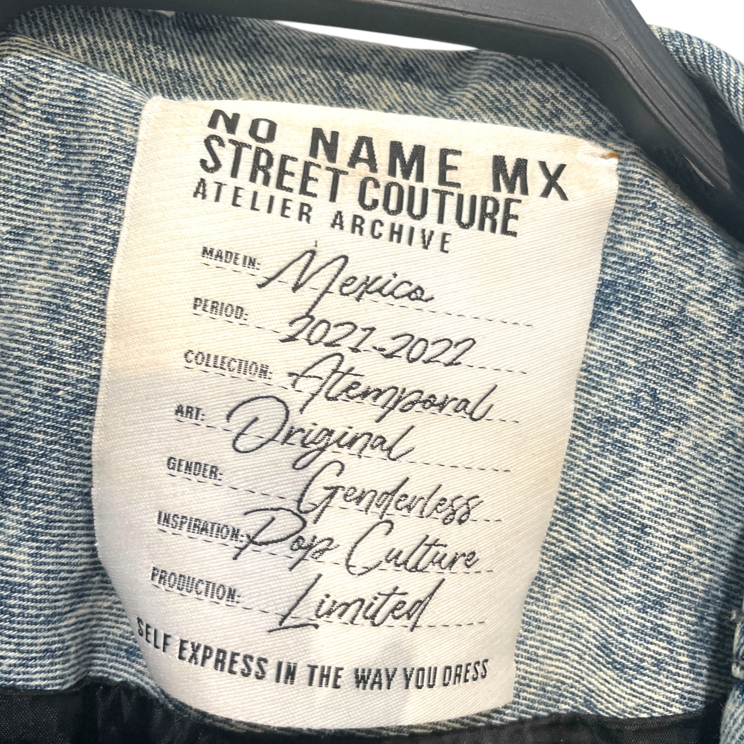 No Name Mx Steet Couture/Denim Jkt/Denim/BLU/All Over Print/Koi Jacket view 3