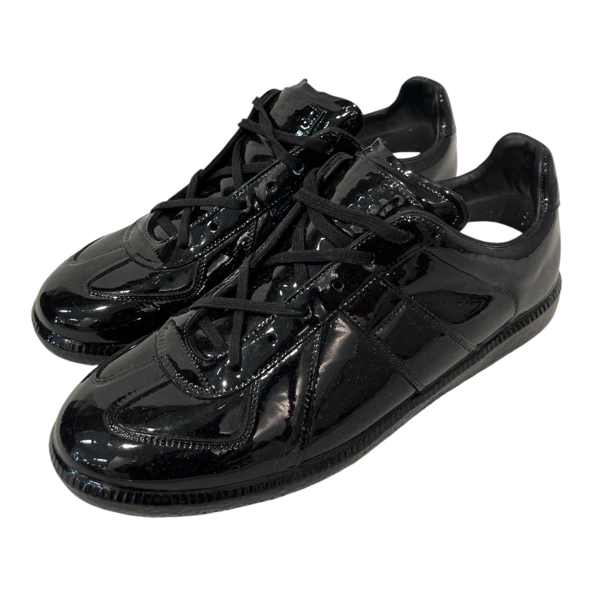 Maison Margiela/Low-Sneakers/EU 42/Leather/BLK/GERMAN ARMY TRAINER PATENT view 1