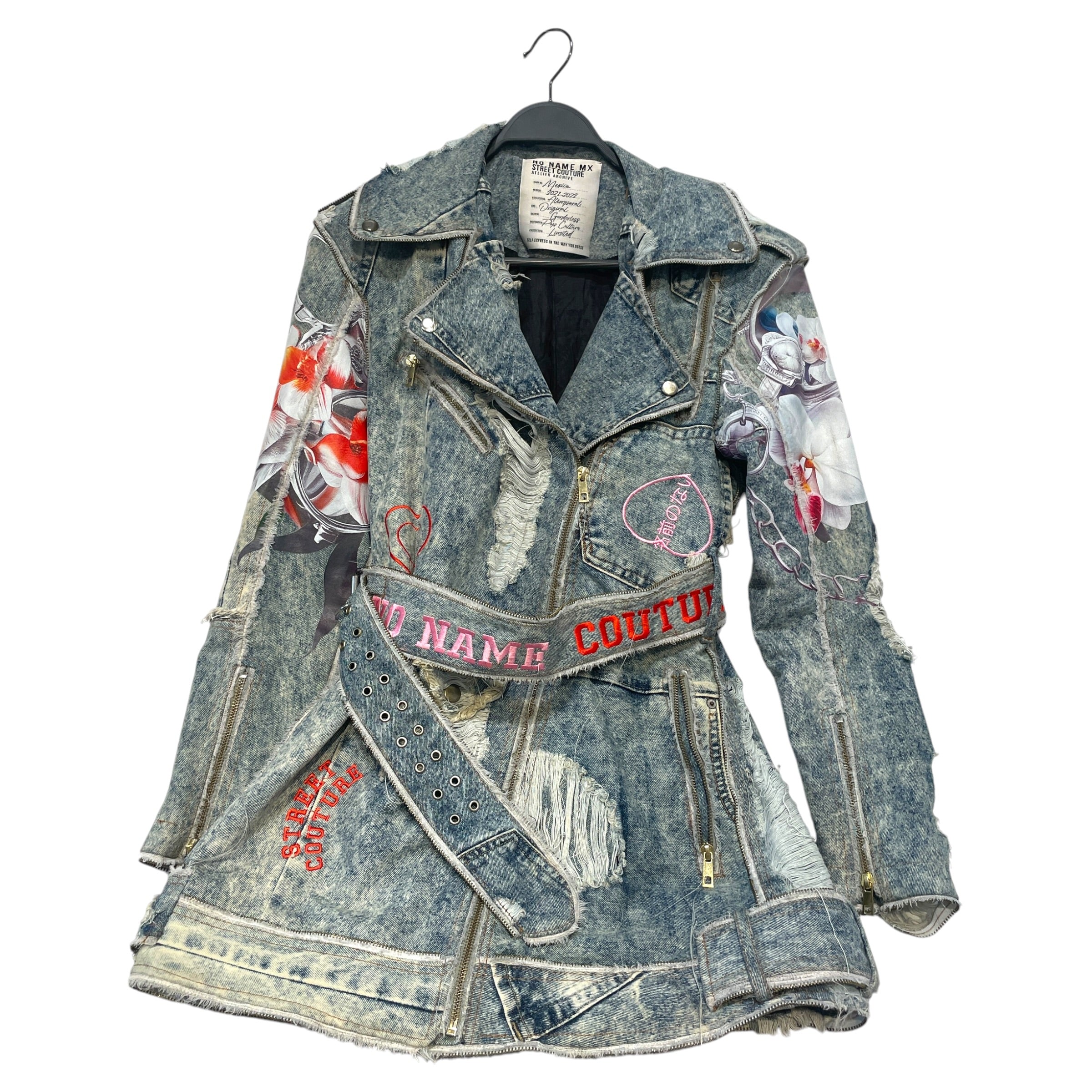 No Name Mx Steet Couture/Denim Jkt/Denim/BLU/All Over Print/Koi Jacket view 1