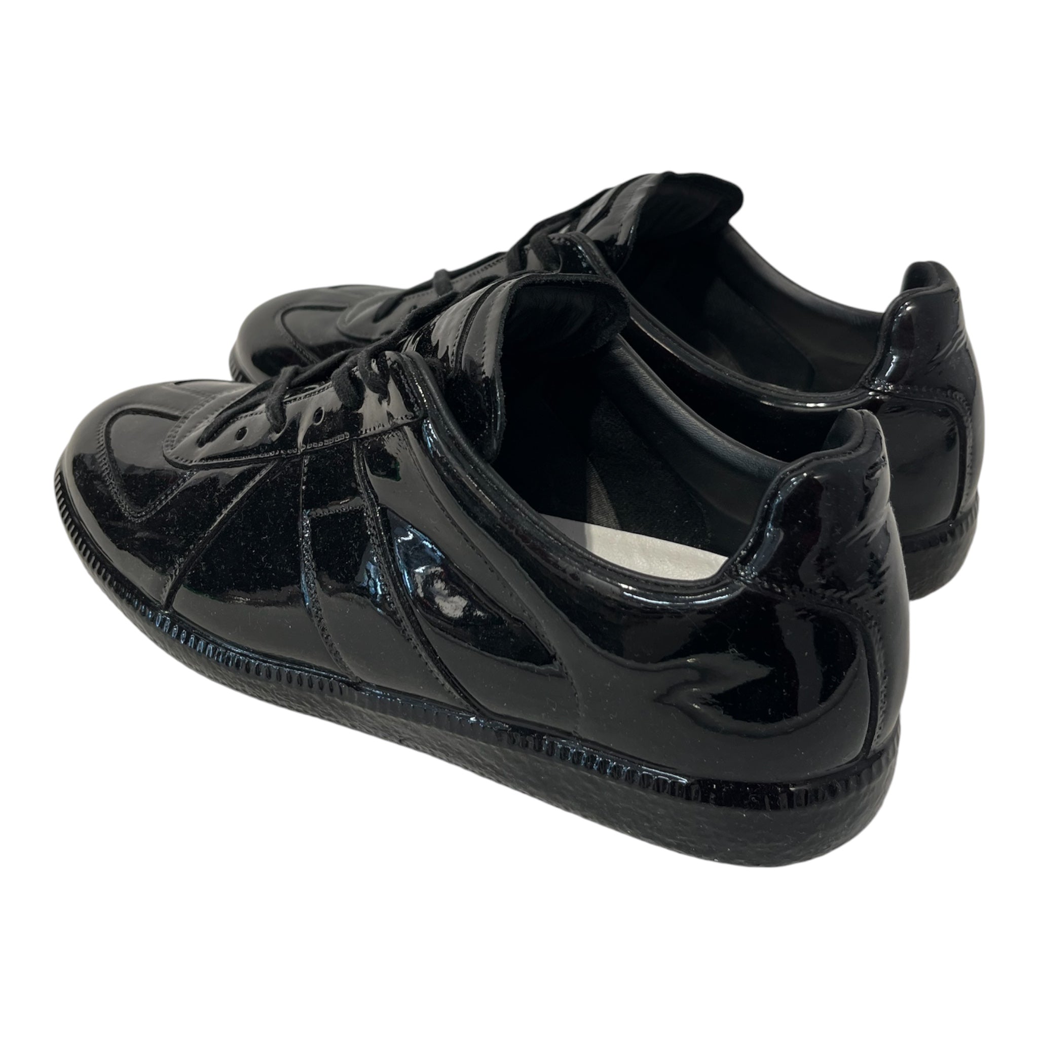 Maison Margiela/Low-Sneakers/EU 42/Leather/BLK/GERMAN ARMY TRAINER PATENT view 2