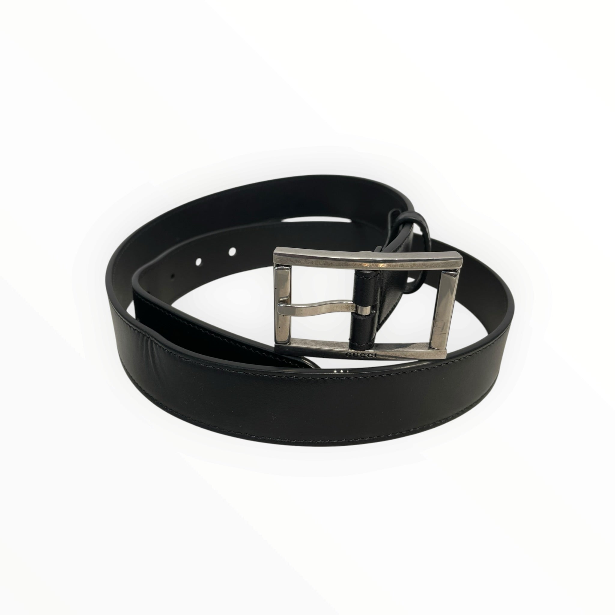 GUCCI/Belt/Leather/BLK/M's/ view 1