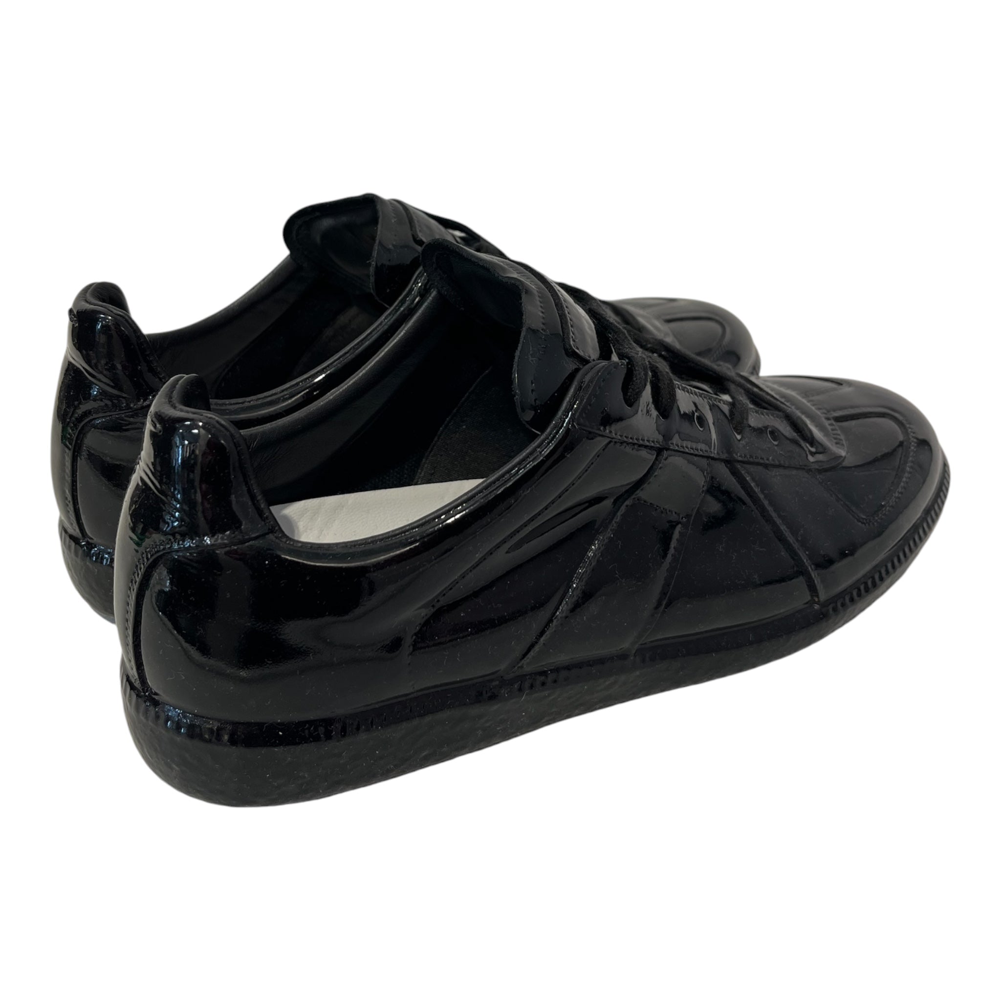 Maison Margiela/Low-Sneakers/EU 42/Leather/BLK/GERMAN ARMY TRAINER PATENT view 4