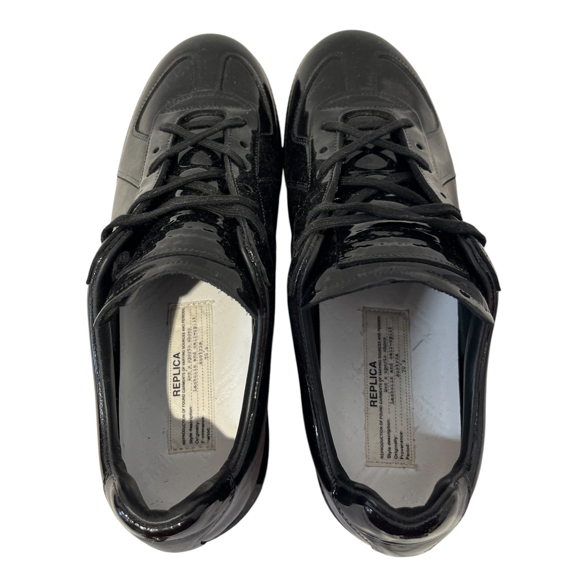 Maison Margiela/Low-Sneakers/EU 42/Leather/BLK/GERMAN ARMY TRAINER PATENT view 5