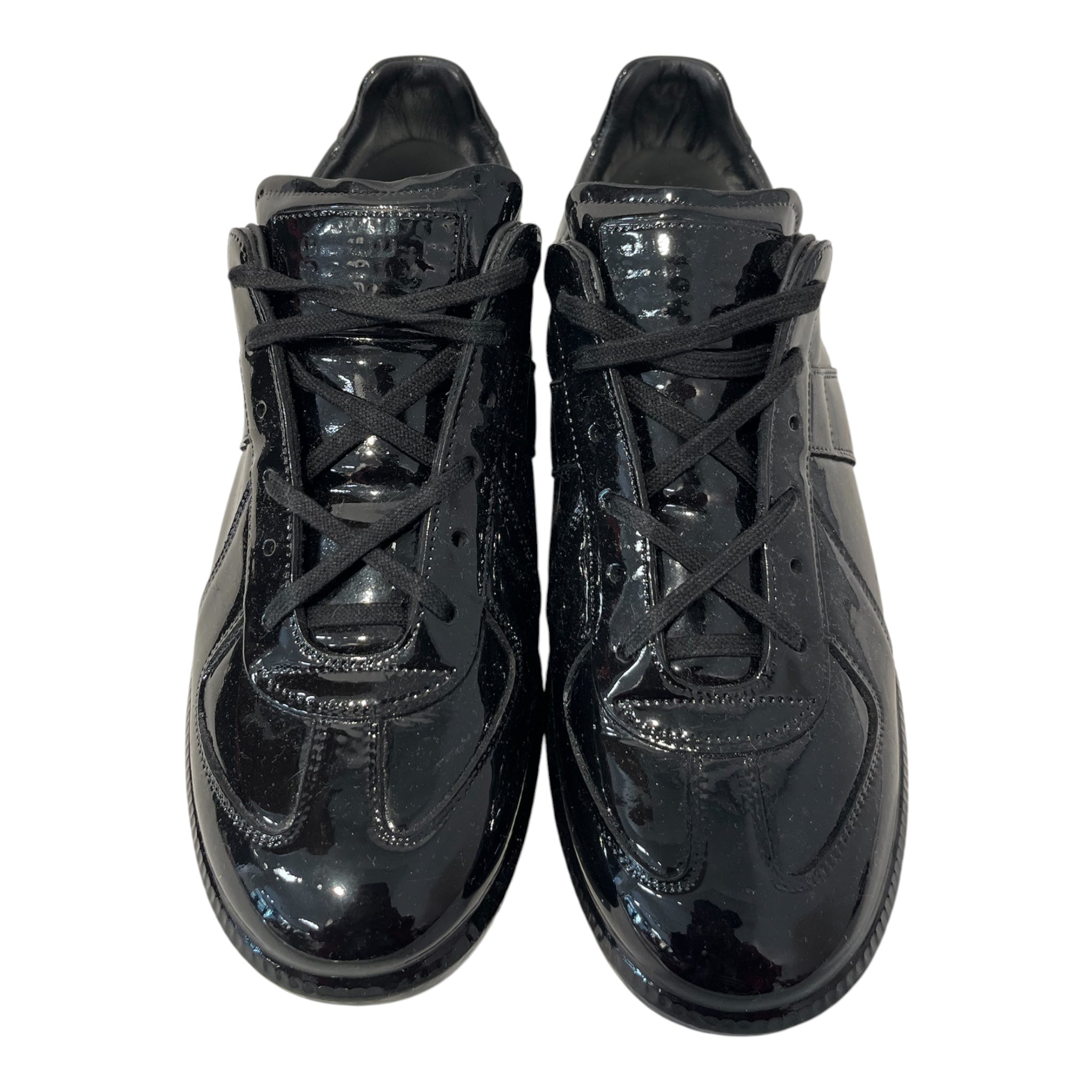 Maison Margiela/Low-Sneakers/EU 42/Leather/BLK/GERMAN ARMY TRAINER PATENT view 6